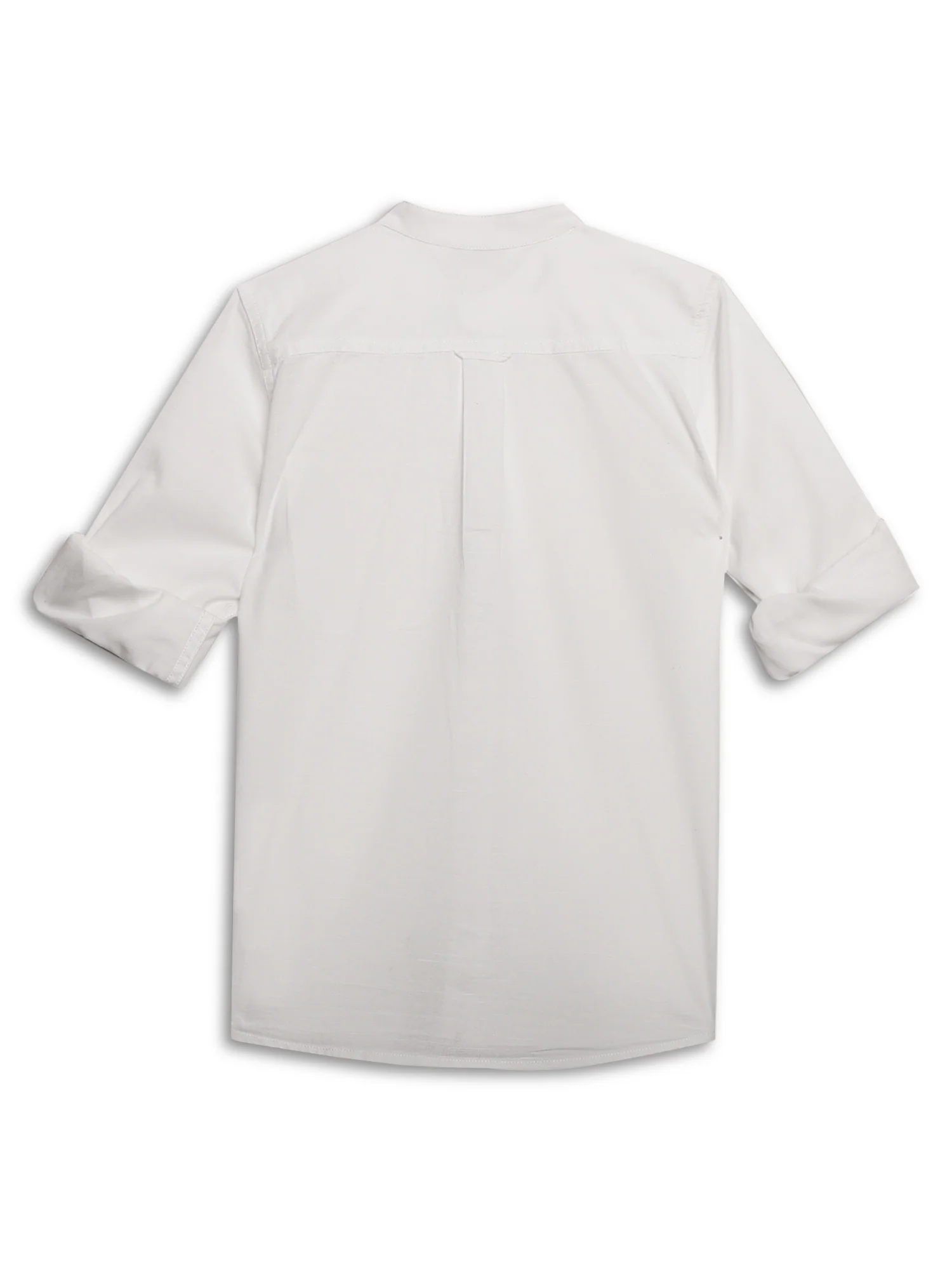 Boys Casual White Full Sleeve with Tab  Shirt - Image 2
