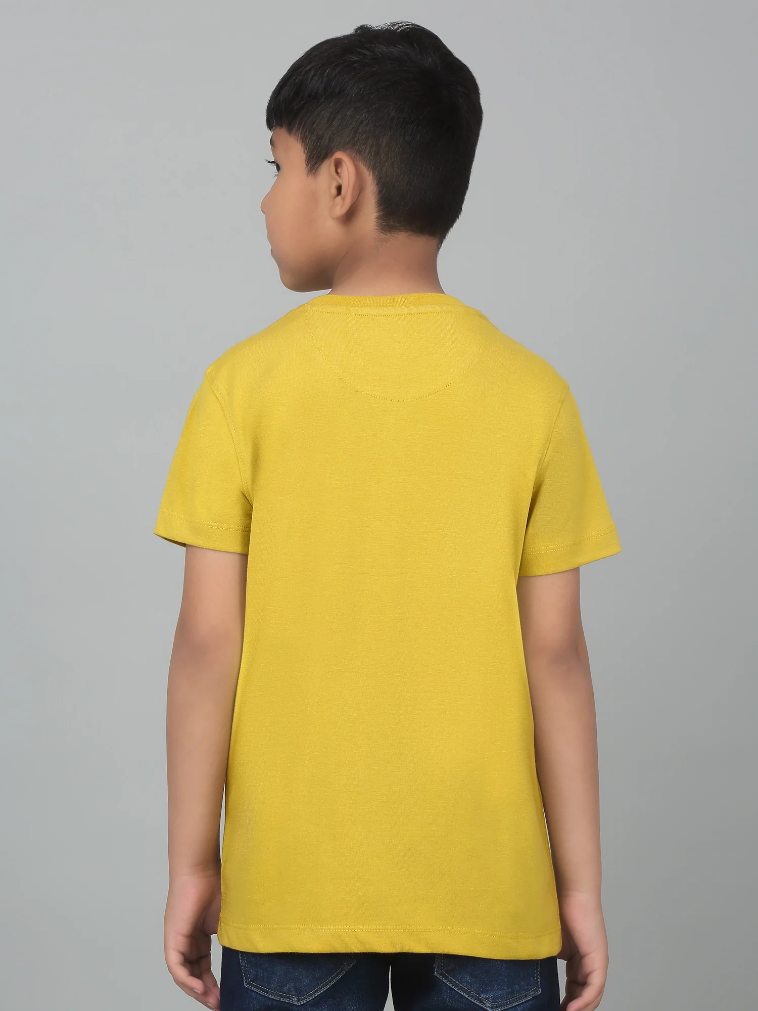 Boys Casual Yellow Half Sleeve  T-Shirt - Image 2