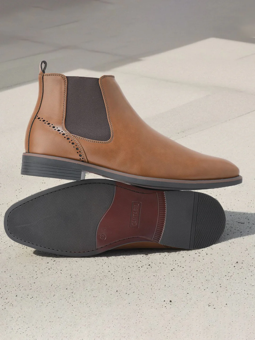 Casual Boot for Men | Lightweight & Comfortable with Cushioned Insole PU Upper TPR Sole Slip On Closure - Image 2