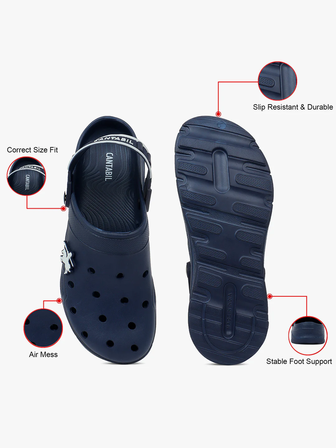 Casual Clogs for Men | Lightweight & Comfortable with Cushioned Insole EVA Upper EVA Sole Slip on Closure - Image 6