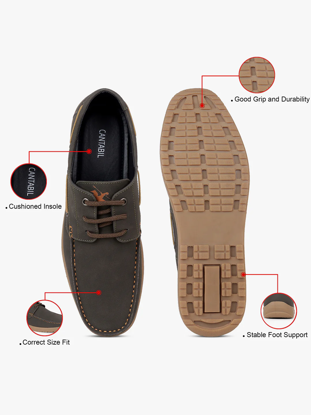 Casual Shoes for Men | Lightweight & Comfortable with Cushioned Insole PU (Polyurethane) Upper TPR Sole Lace Up Closure - Image 9