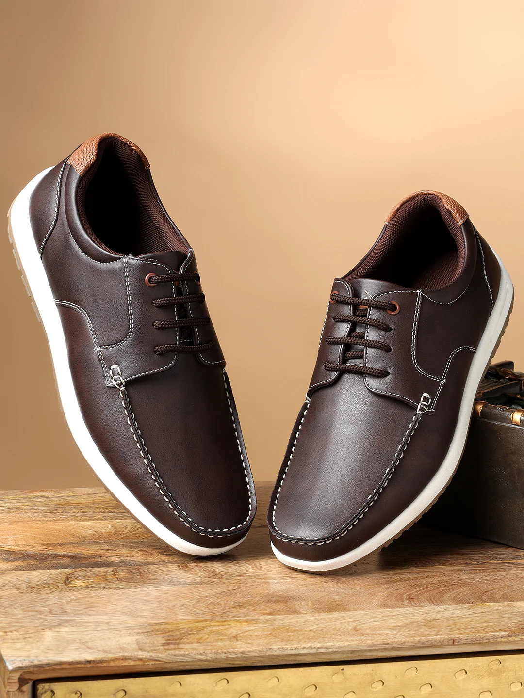 Casual Shoes for Men | Lightweight & Comfortable with Cushioned Insole PU (Polyurethane) Upper TPR Sole Lace Up Closure