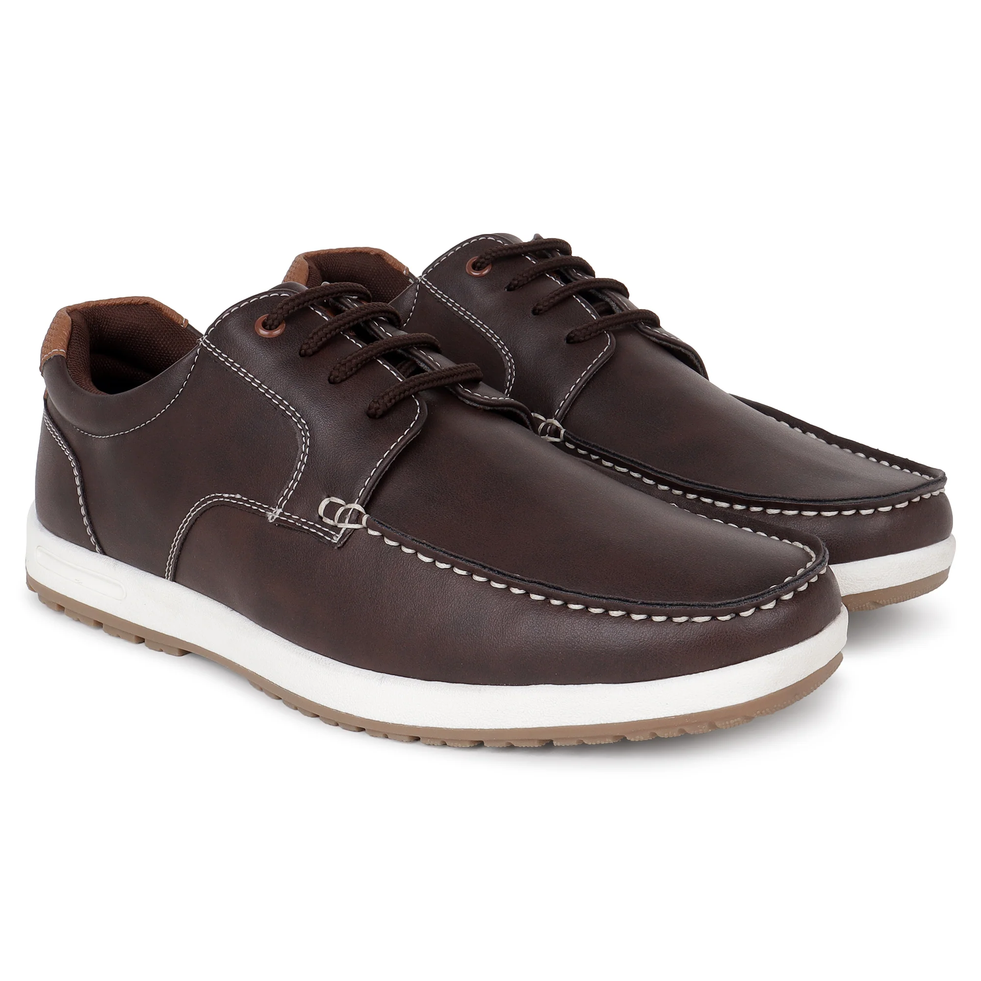 Casual Shoes for Men | Lightweight & Comfortable with Cushioned Insole PU (Polyurethane) Upper TPR Sole Lace Up Closure - Image 2
