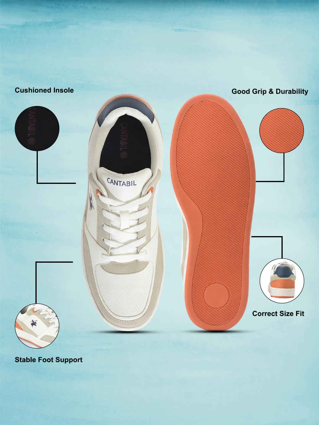 Casual Shoes for Men | Lightweight & Comfortable with Cushioned Insole PU Upper TPR Sole Lace Up Closure - Image 7