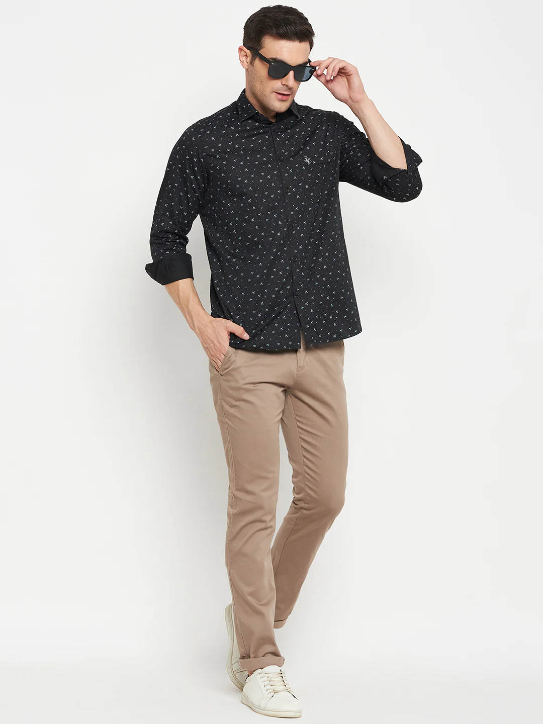 Casual Shirt for Men | Breathable & Soft with Color Fastness Regular Fit Spread Collar Neck Cotton Fabric Printed Pattern - Image 2