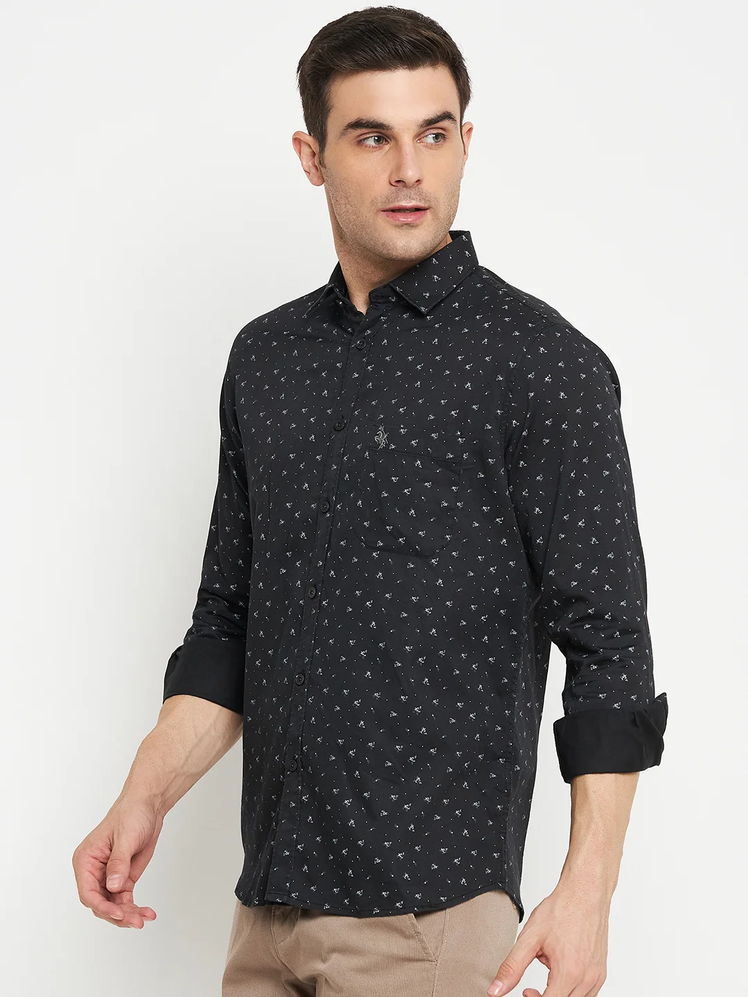 Casual Shirt for Men | Breathable & Soft with Color Fastness Regular Fit Spread Collar Neck Cotton Fabric Printed Pattern - Image 3