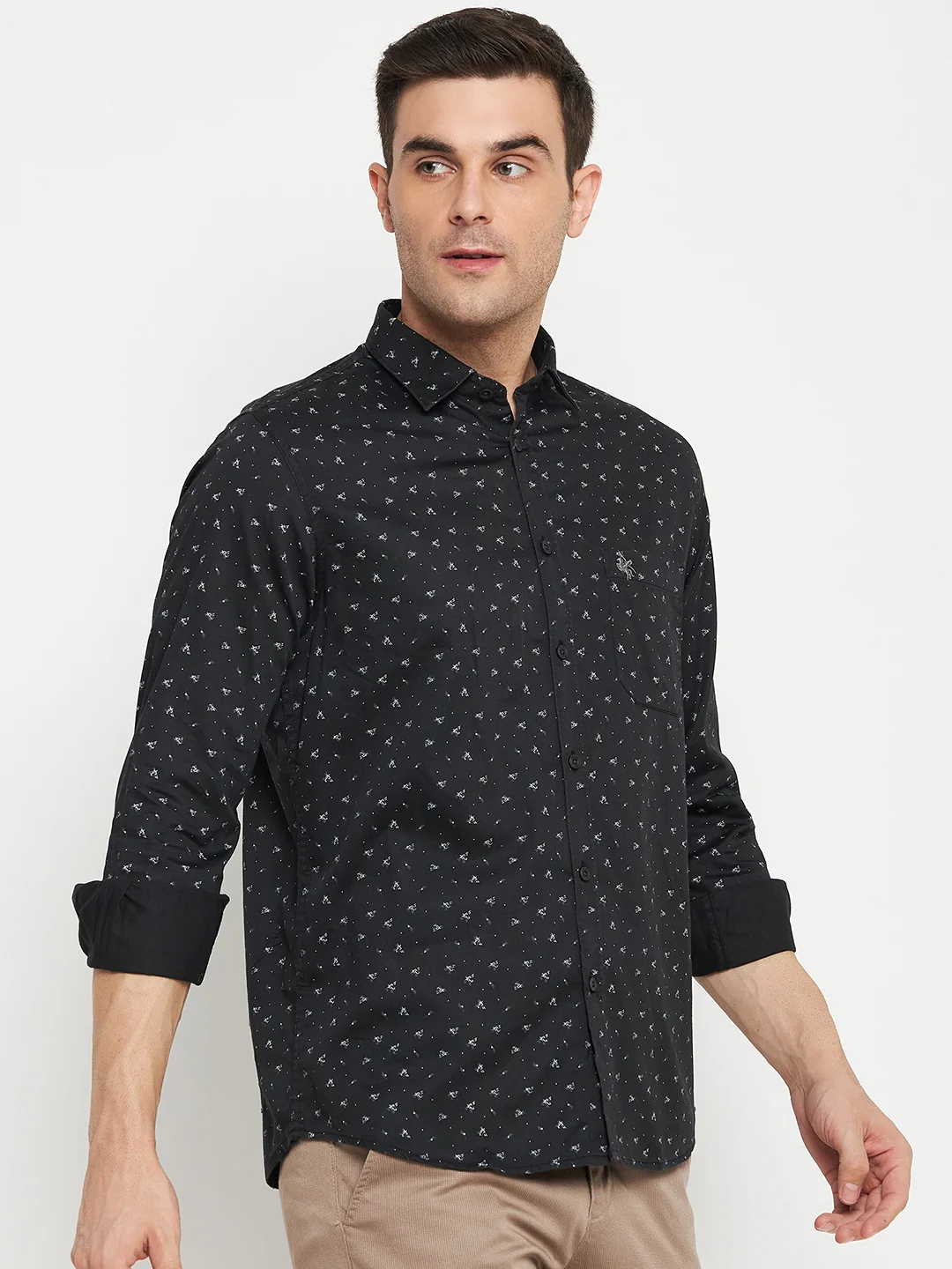 Casual Shirt for Men | Breathable & Soft with Color Fastness Regular Fit Spread Collar Neck Cotton Fabric Printed Pattern - Image 4