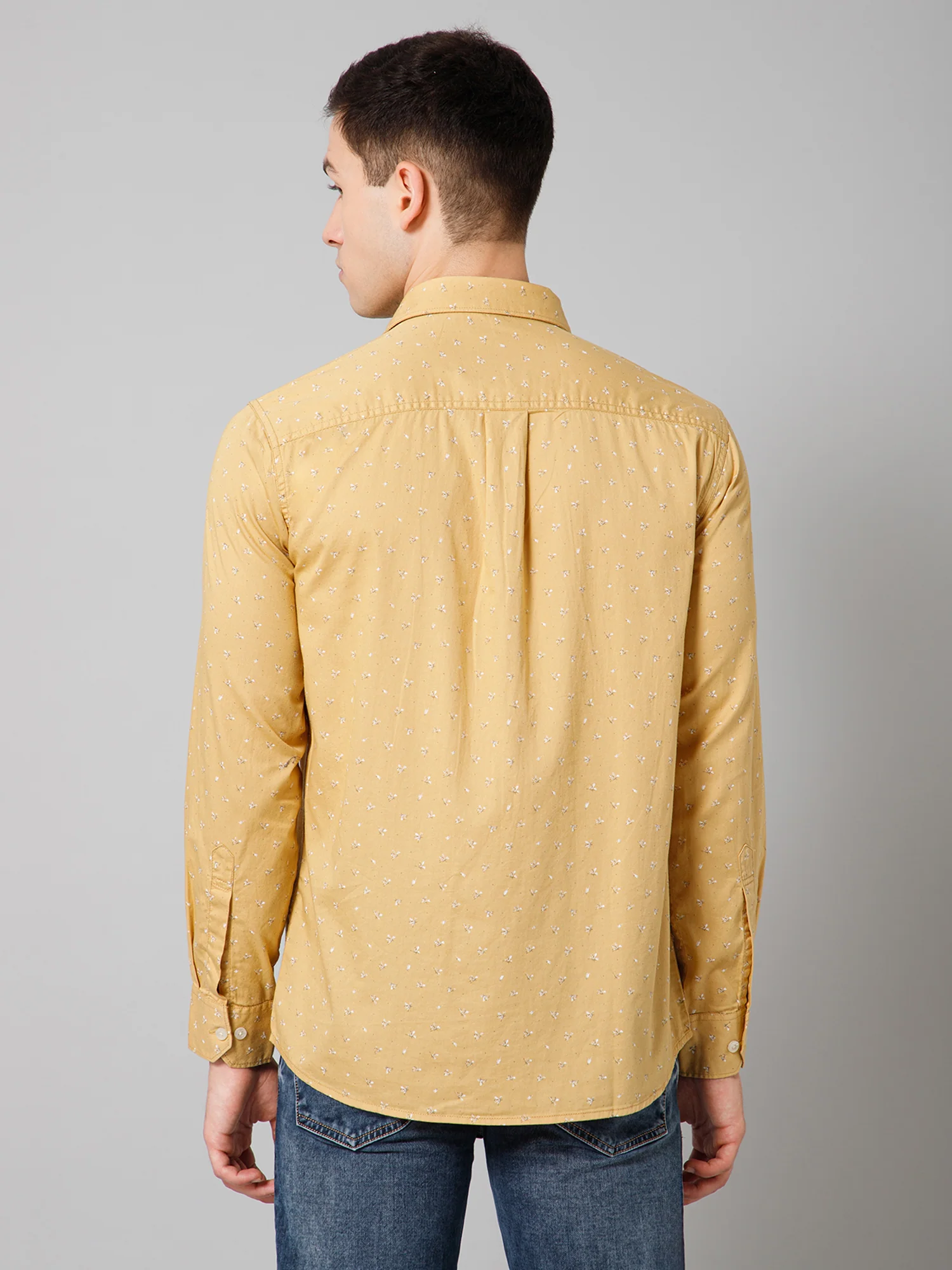 Casual Shirt for Men | Breathable & Soft with Color Fastness Regular Fit Spread Collar Neck Cotton Fabric Printed Pattern - Image 4