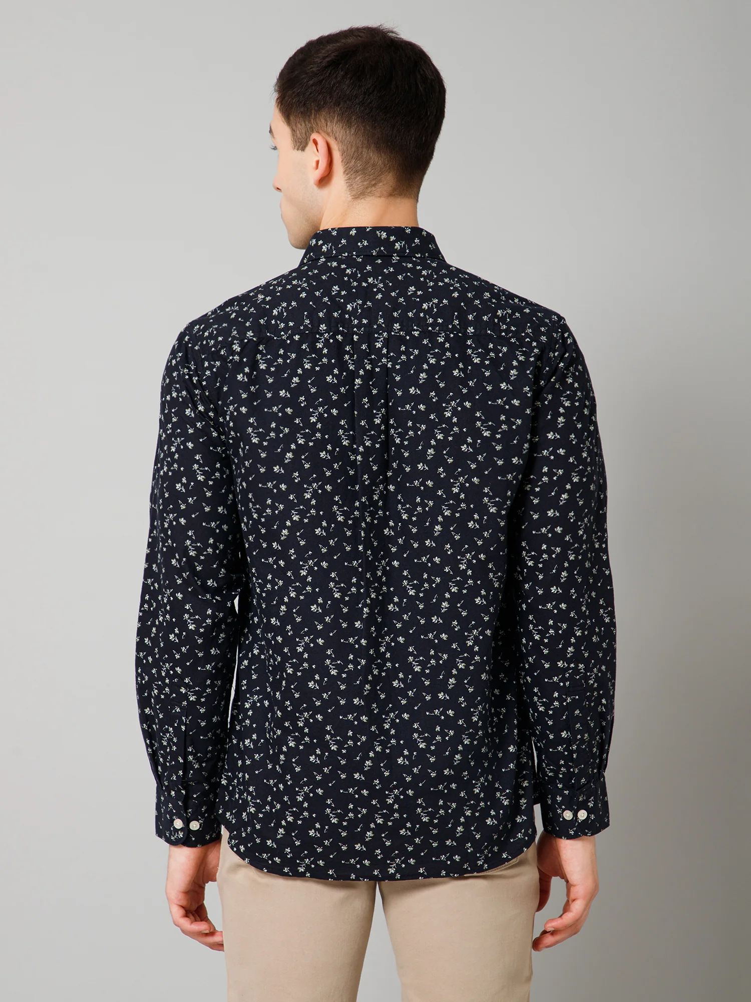 Casual Shirt for Men | Breathable & Soft with Color Fastness Regular Fit Spread Collar Neck Cotton Blend Fabric Printed Pattern - Image 4