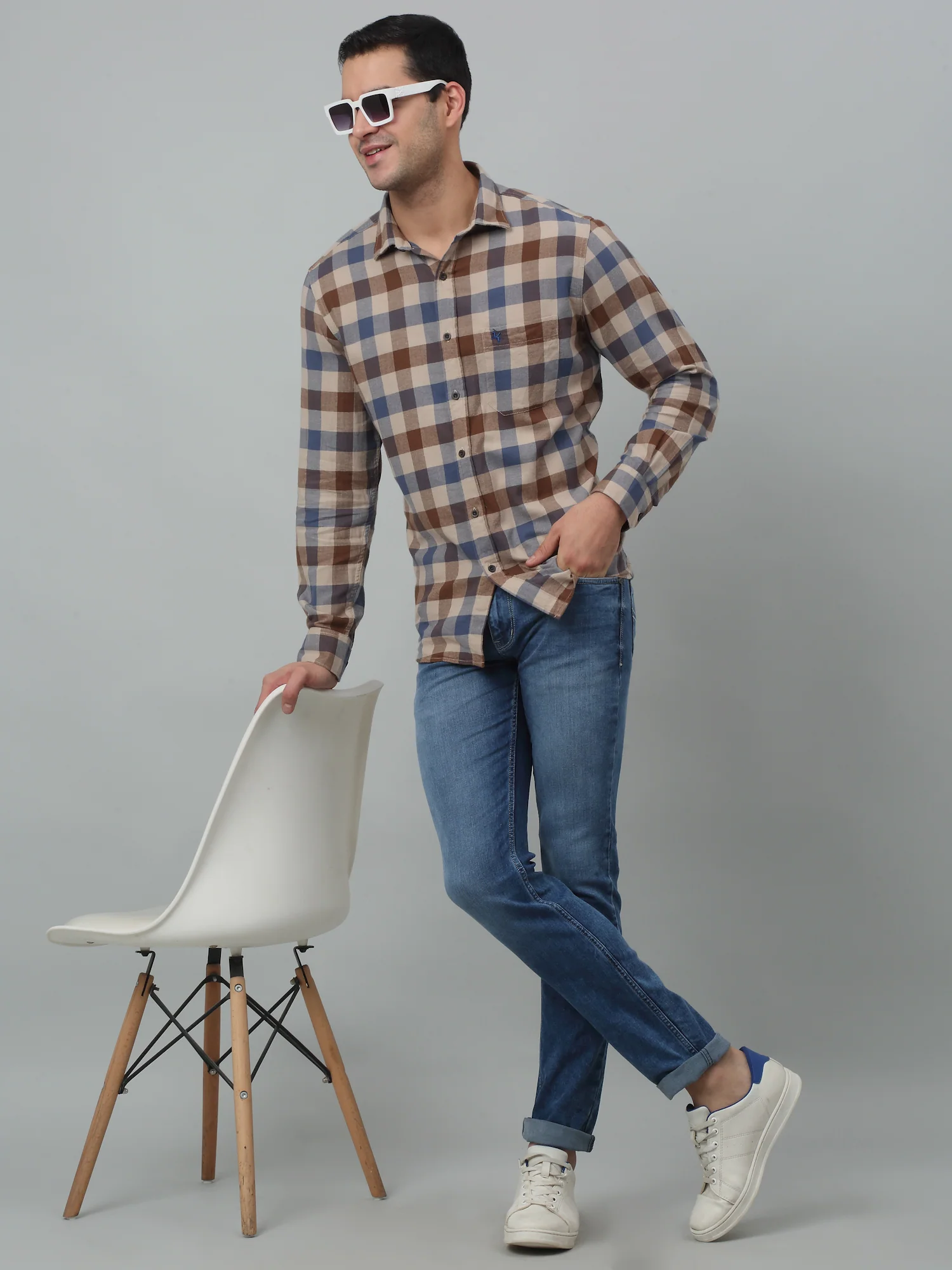 Denim Jeans for Men l Breathable & Soft with Color Fastness Ultra Narrow Fit Cotton Fabric Solid Pattern Button Closure - Image 6