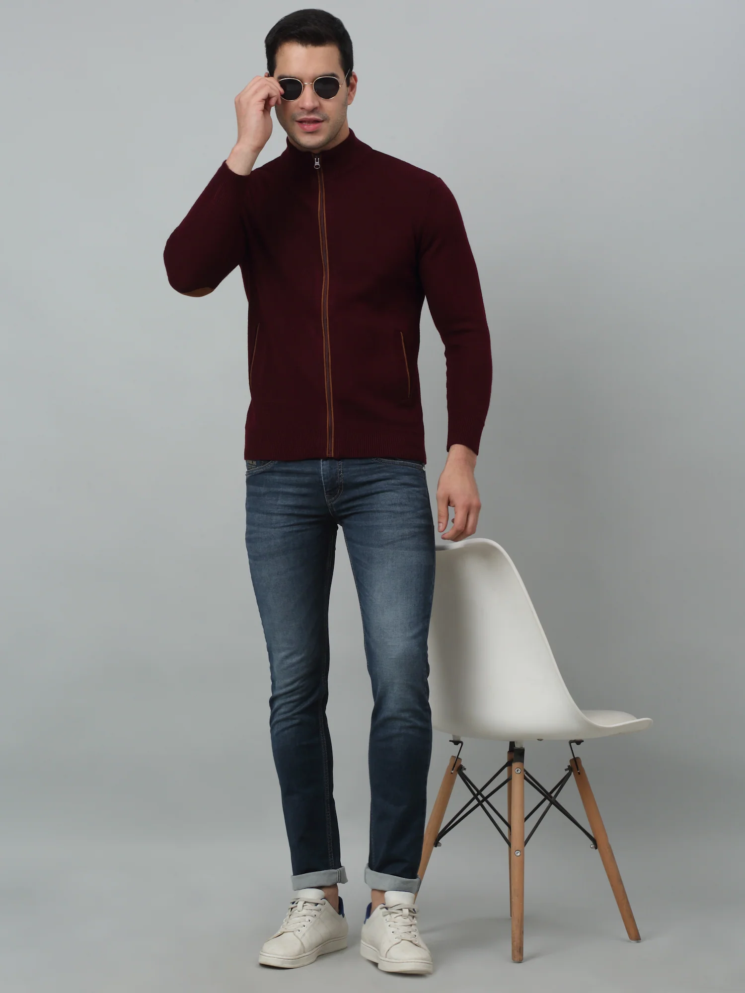Denim Jeans for Men l Breathable & Soft with Color Fastness Ultra Narrow Fit Cotton Fabric Solid Pattern Button Closure - Image 6