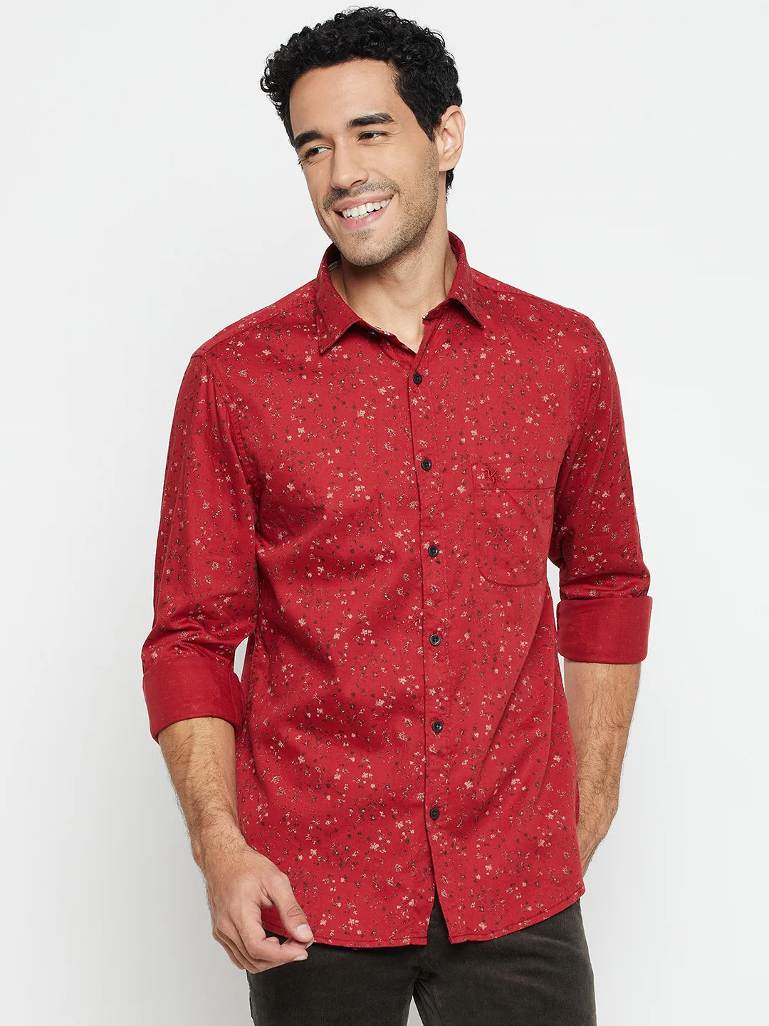 Casual Shirt for Men | Breathable & Soft with Color Fastness Regular Fit Spread Collar Neck Cotton Fabric Printed Pattern