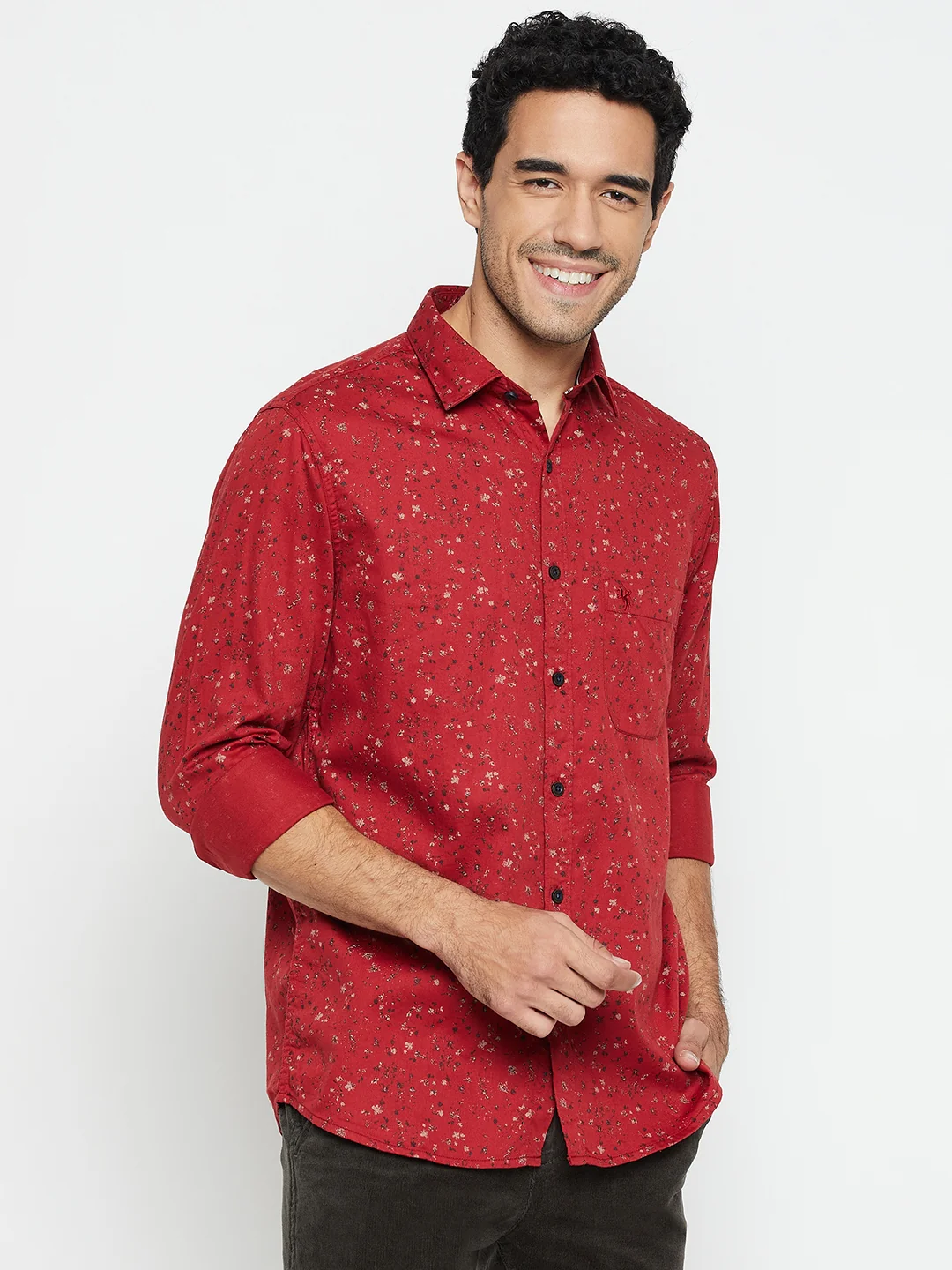 Casual Shirt for Men | Breathable & Soft with Color Fastness Regular Fit Spread Collar Neck Cotton Fabric Printed Pattern - Image 4