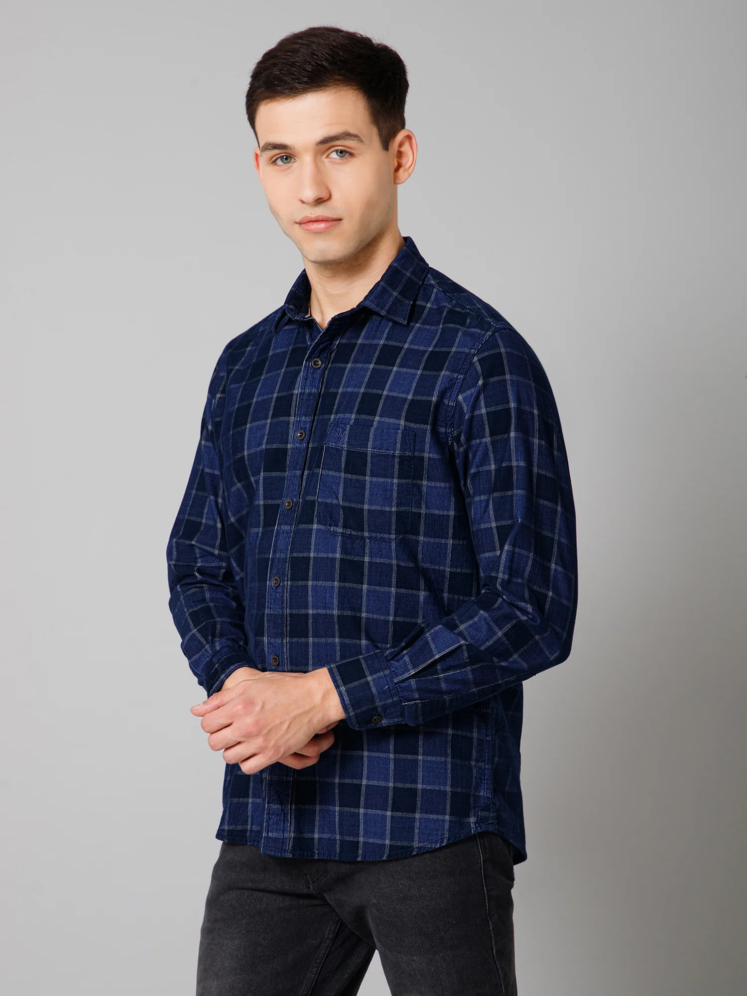 Casual Shirt for Men | Breathable & Soft with Color Fastness Regular Fit Spread Collar Neck Cotton Fabric Checkered Pattern - Image 2