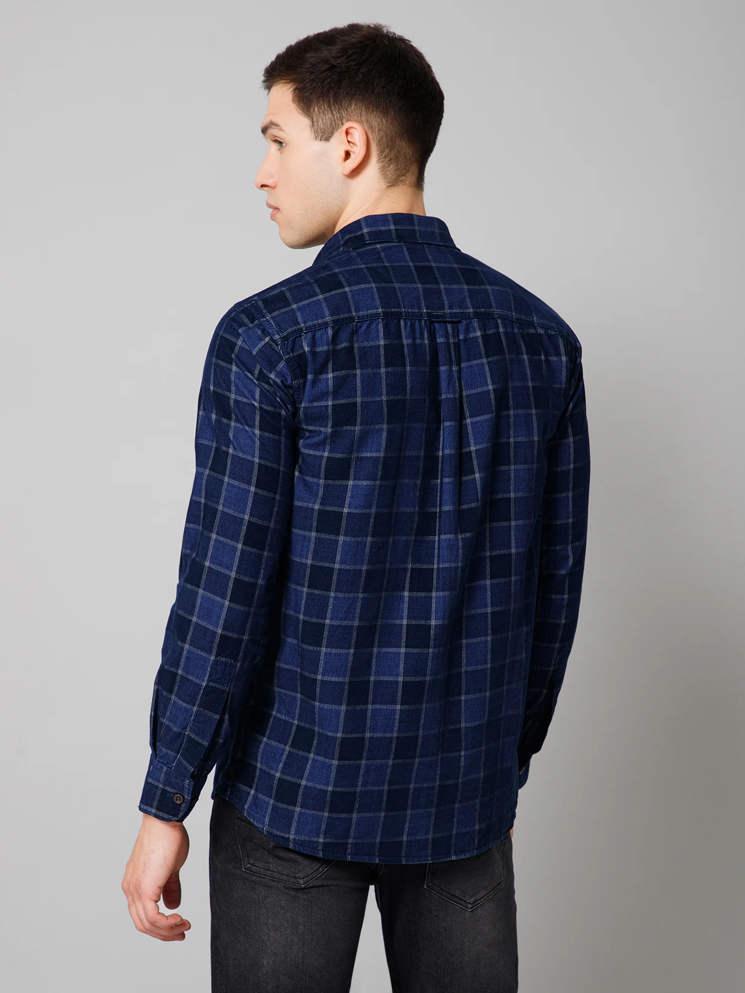 Casual Shirt for Men | Breathable & Soft with Color Fastness Regular Fit Spread Collar Neck Cotton Fabric Checkered Pattern - Image 4