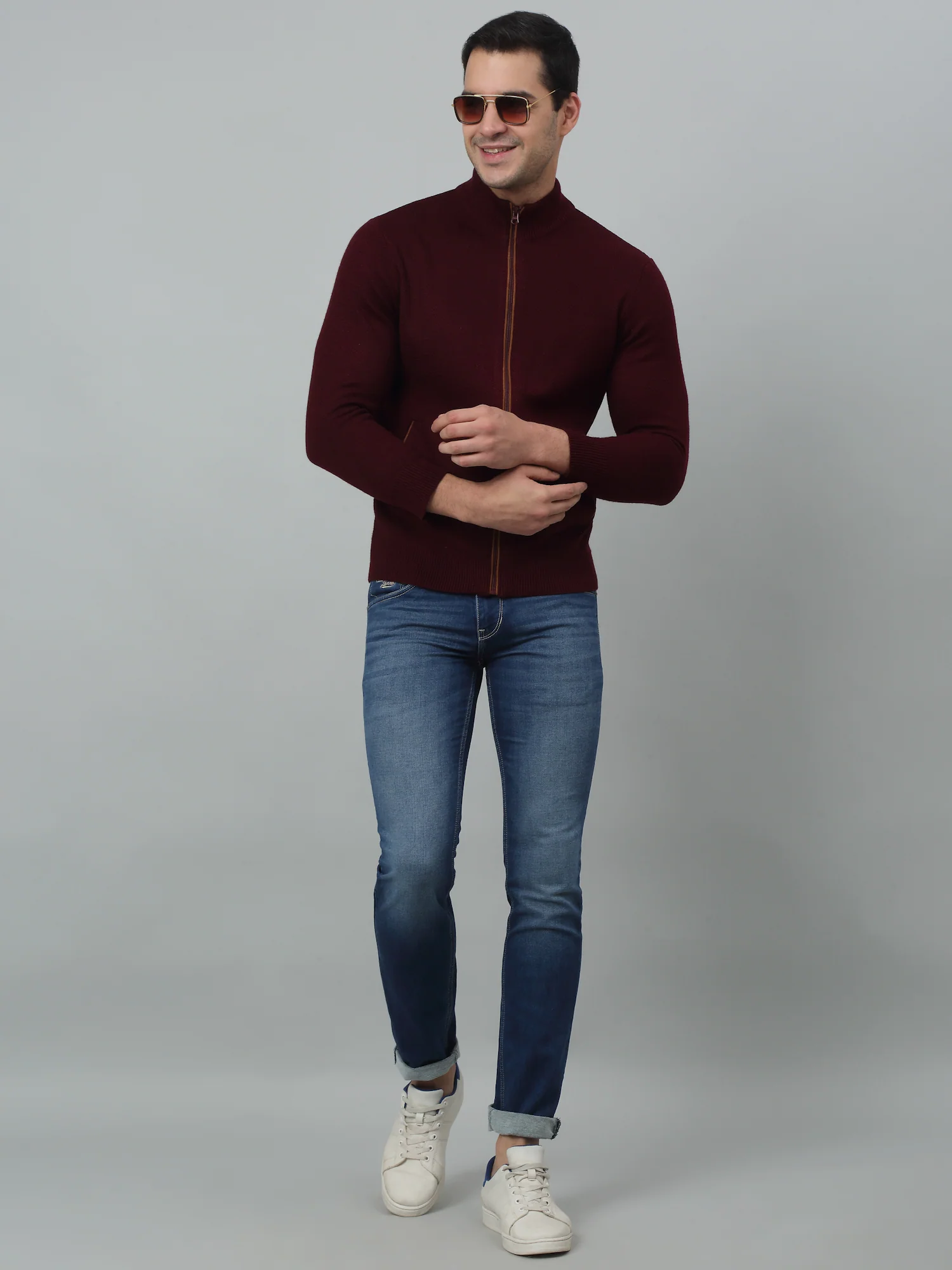 Denim Jeans for Men l Breathable & Soft with Color Fastness Ultra Narrow Fit Cotton Fabric Solid Pattern Button Closure - Image 6