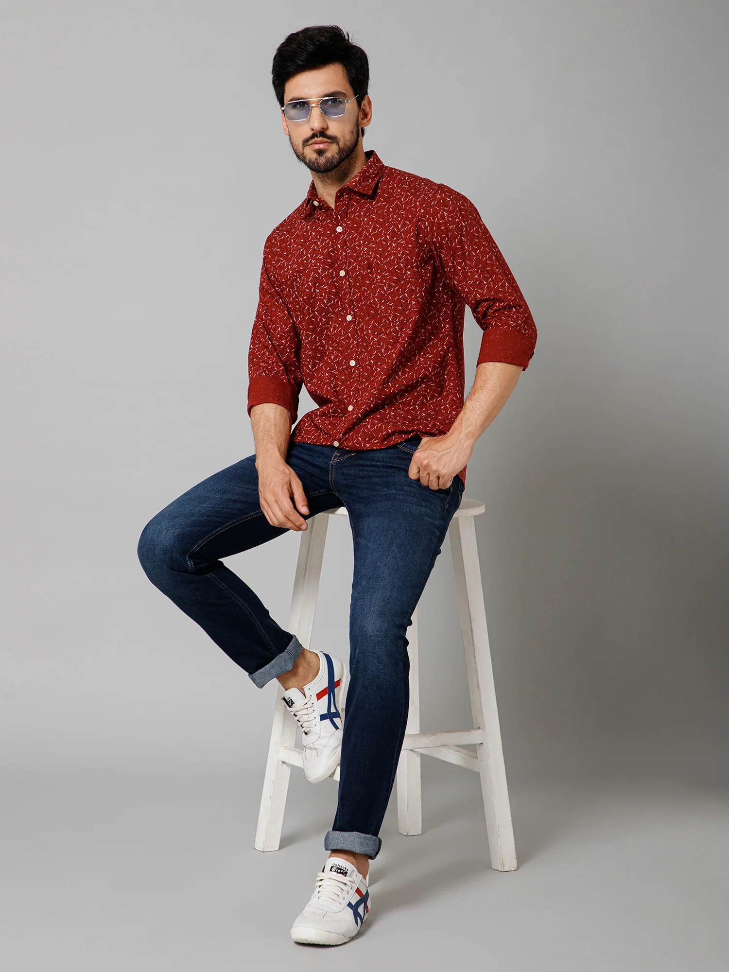 Denim Jeans for Men l Breathable & Soft with Color Fastness Ultra Narrow Fit Cotton Fabric Solid Pattern Button Closure - Image 5