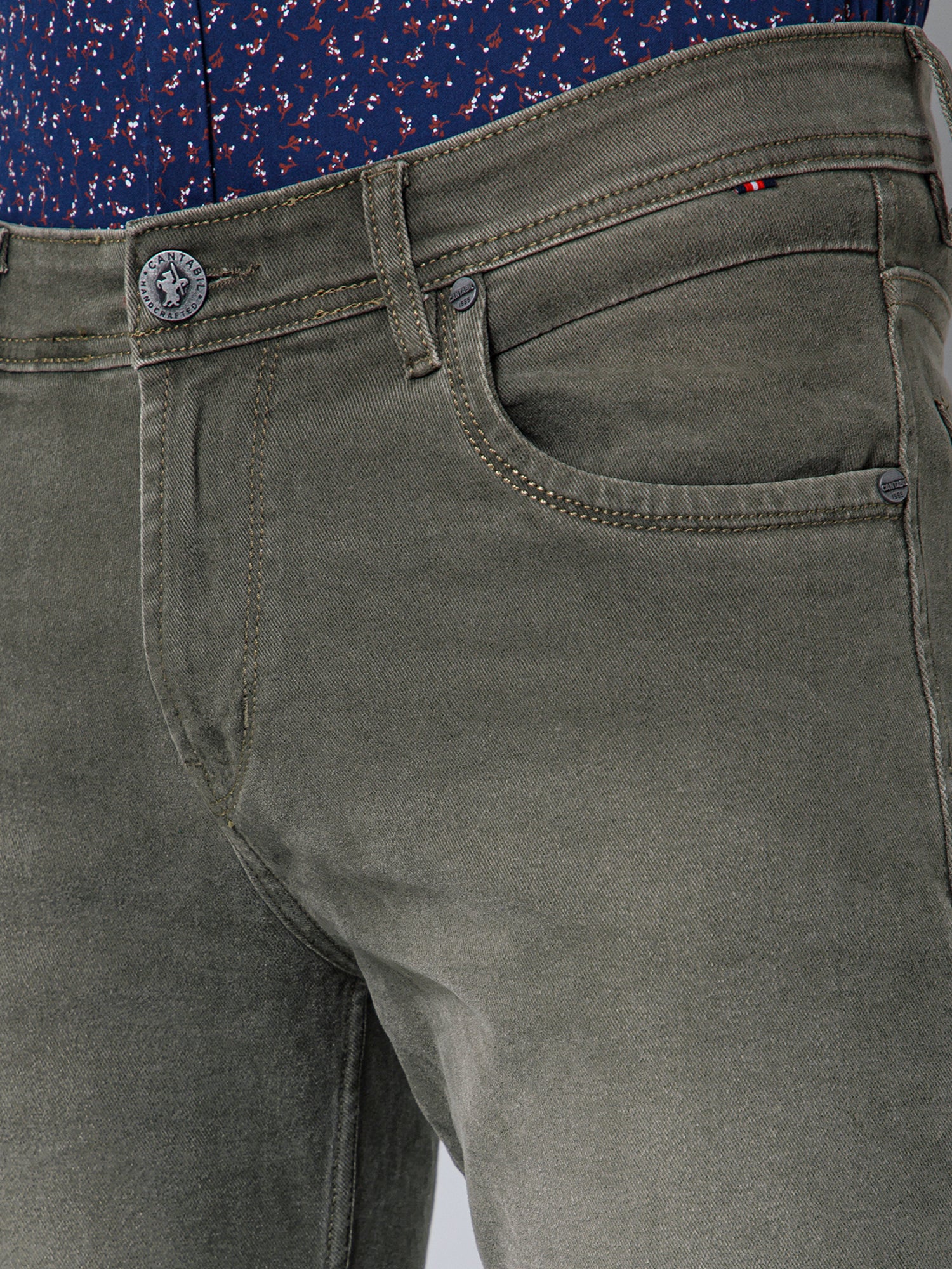 Denim Jeans for Men l Breathable & Soft with Color Fastness Ultra Narrow Fit Cotton Fabric Solid Pattern Button Closure - Image 6