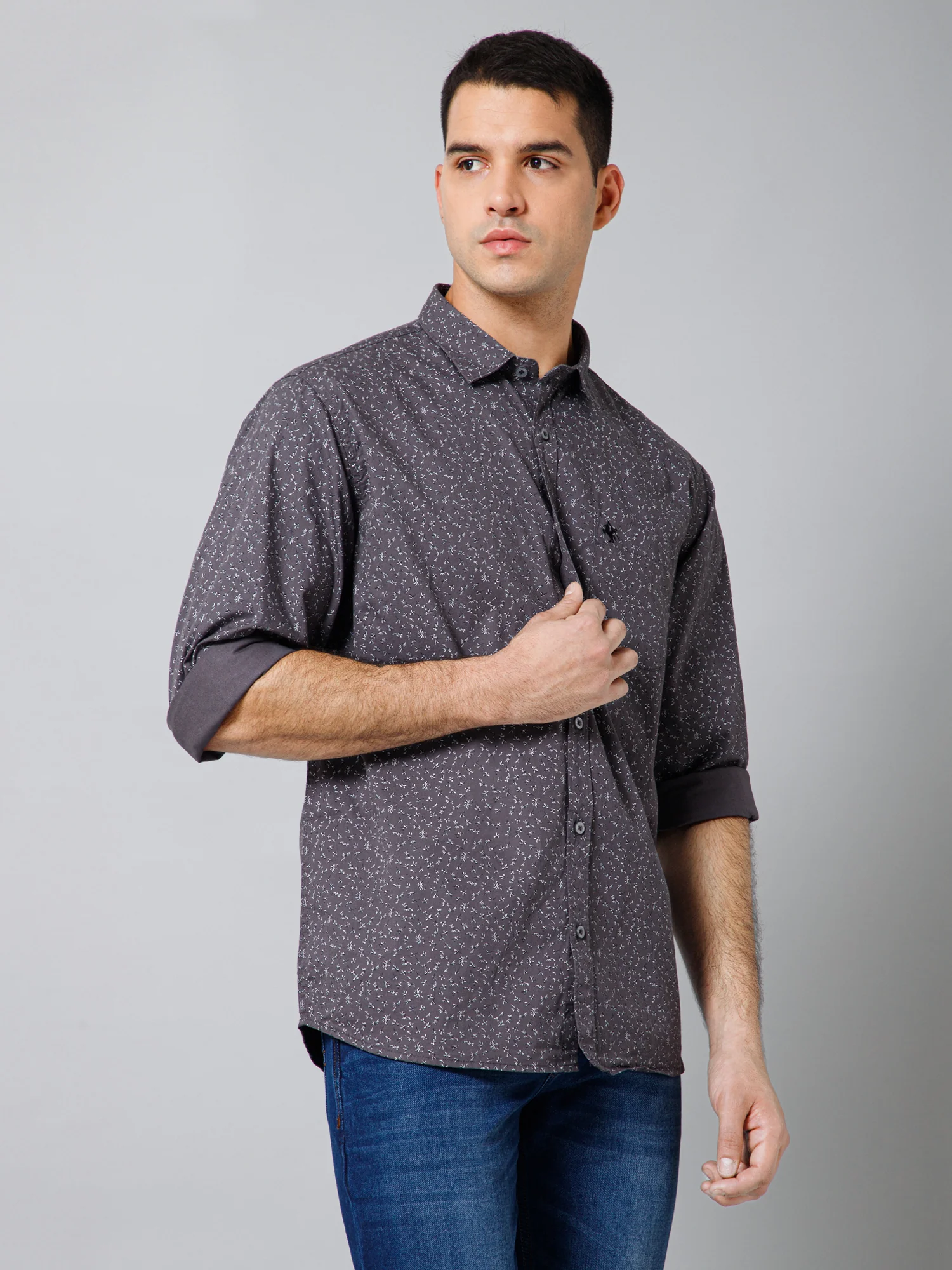 Casual Shirt for Men | Breathable & Soft with Color Fastness Regular Fit Spread Collar Neck Cotton Fabric Printed Pattern - Image 3