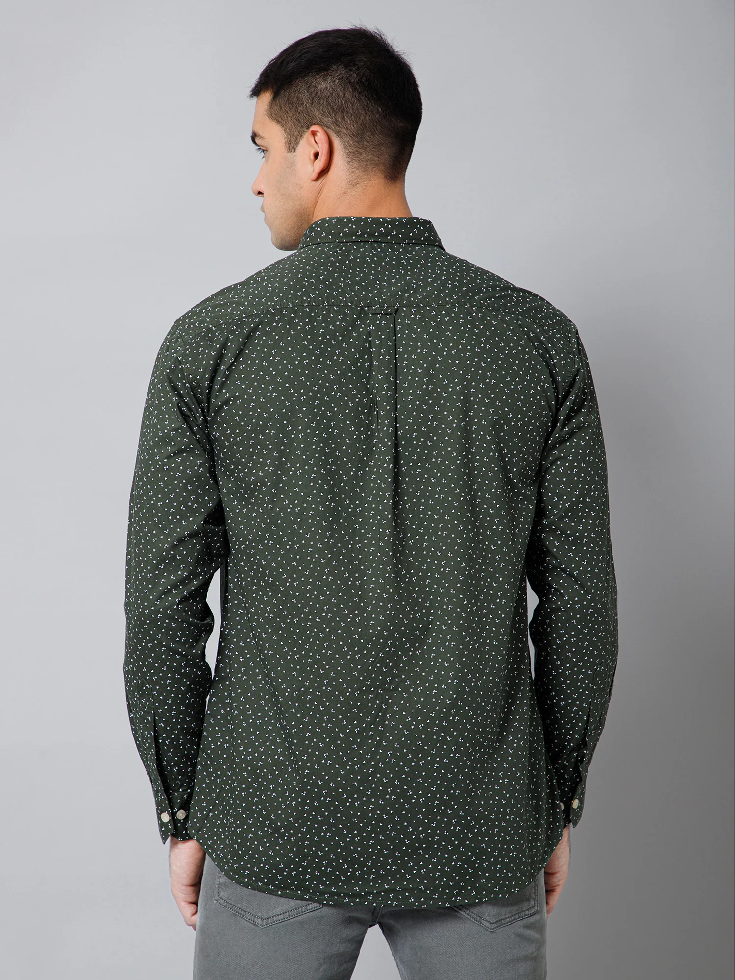 Casual Shirt for Men | Breathable & Soft with Color Fastness Regular Fit Spread Collar Neck Cotton Fabric Printed Pattern - Image 4