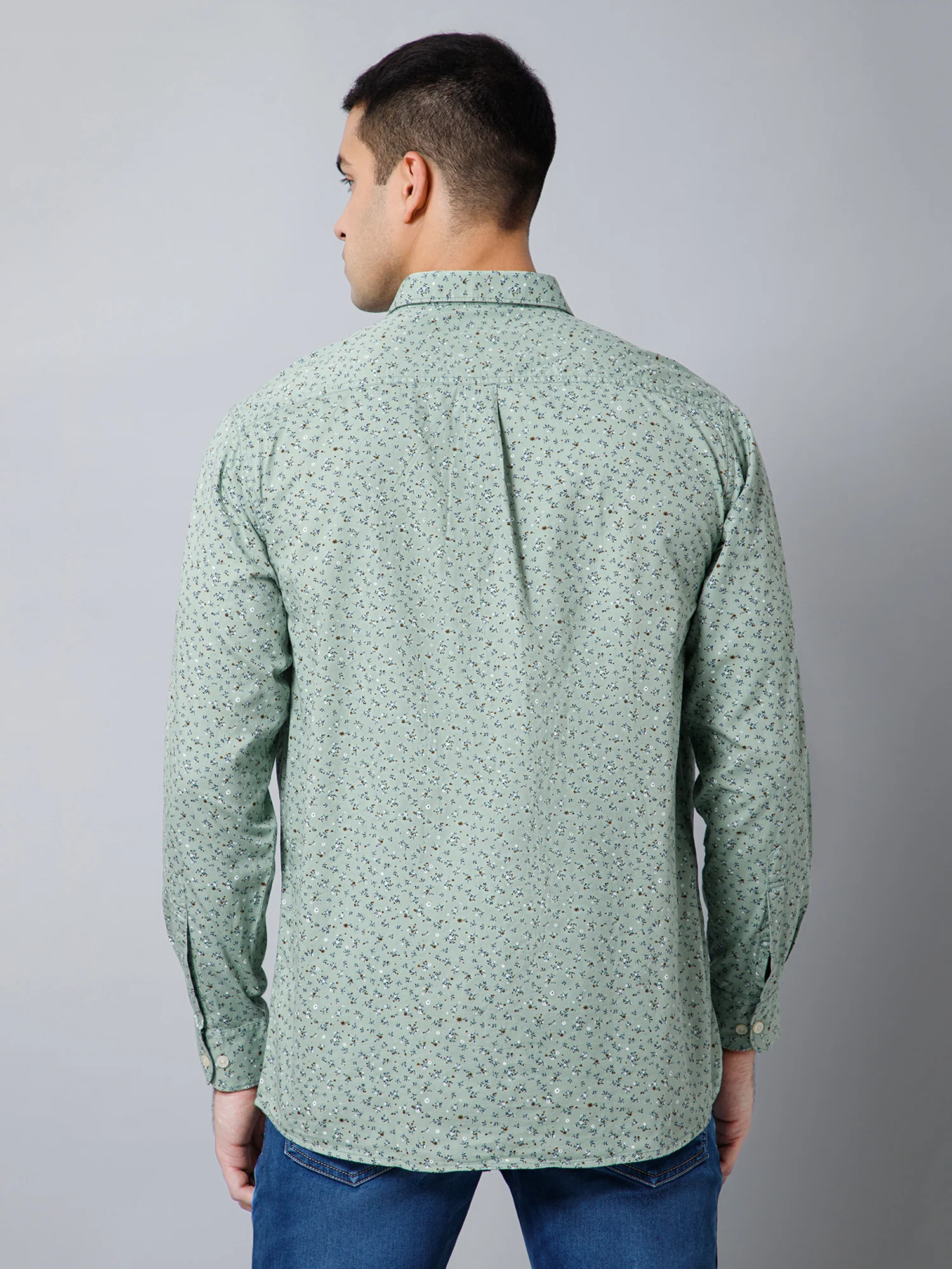 Casual Shirt for Men | Breathable & Soft with Color Fastness Regular Fit Spread Collar Neck Cotton Fabric Printed Pattern - Image 4