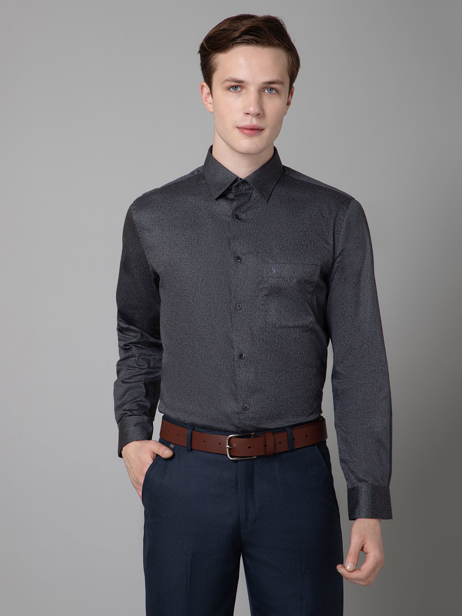 Formal Shirt for Men l Breathable & Soft with Color Fastness Regular Fit Spread Collar Neck Cotton Fabric Solid Pattern
