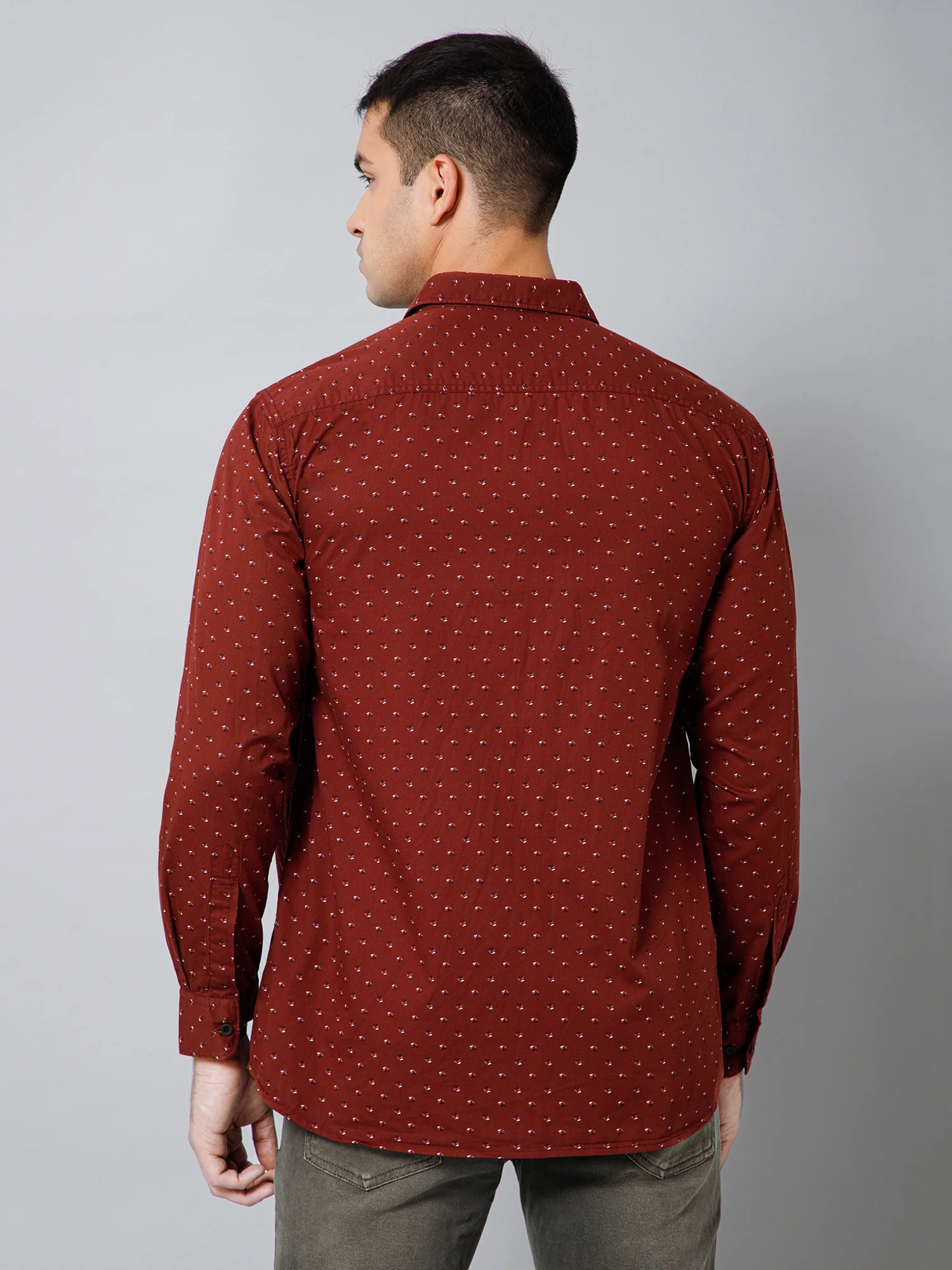 Casual Shirt for Men | Breathable & Soft with Color Fastness Regular Fit Spread Collar Neck Cotton Fabric Printed Pattern - Image 4