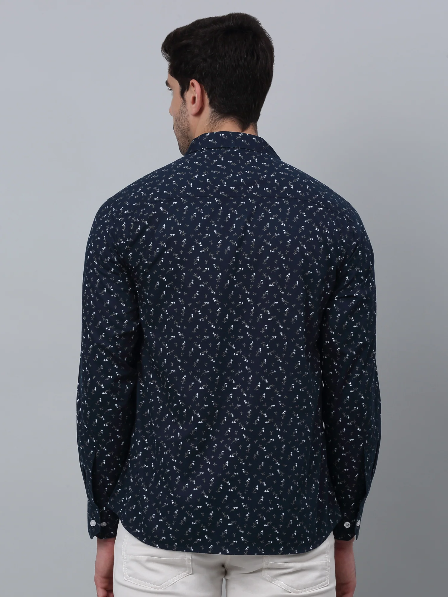 Casual Shirt for Men | Breathable & Soft with Color Fastness Regular Fit Spread Collar Neck Cotton Fabric Printed Pattern - Image 4