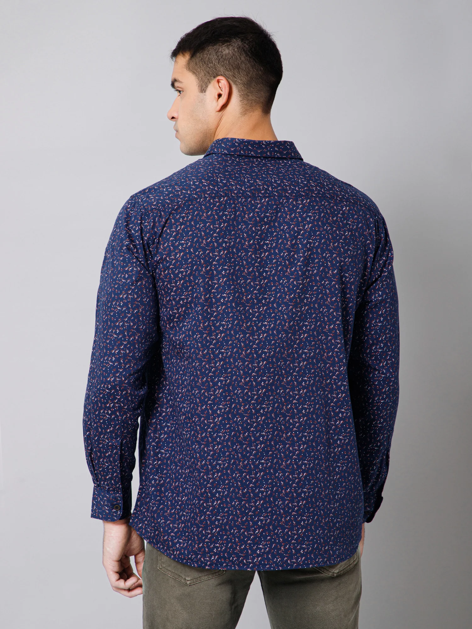 Casual Shirt for Men | Breathable & Soft with Color Fastness Regular Fit Spread Collar Neck Cotton Fabric Printed Pattern - Image 4
