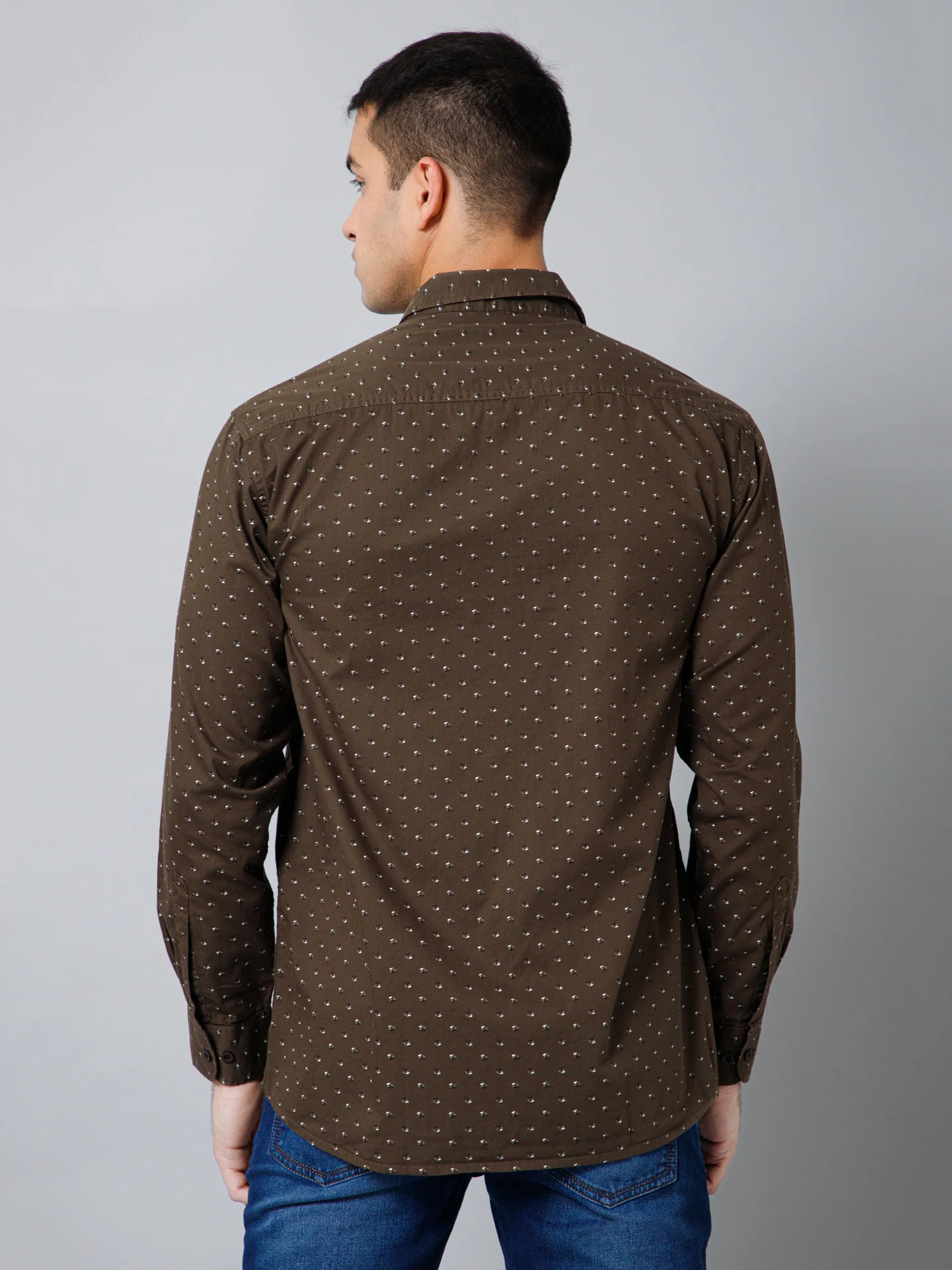 Casual Shirt for Men | Breathable & Soft with Color Fastness Regular Fit Spread Collar Neck Cotton Fabric Printed Pattern - Image 4