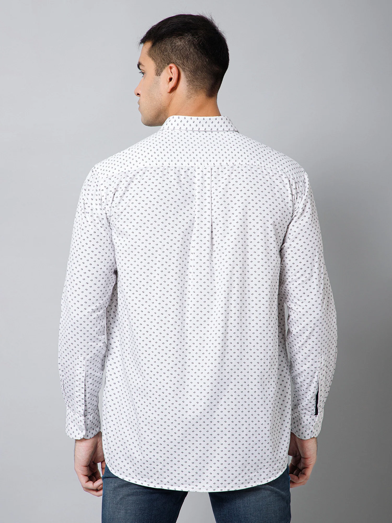 Casual Shirt for Men | Breathable & Soft with Color Fastness Regular Fit Spread Collar Neck Cotton Fabric Printed Pattern - Image 4