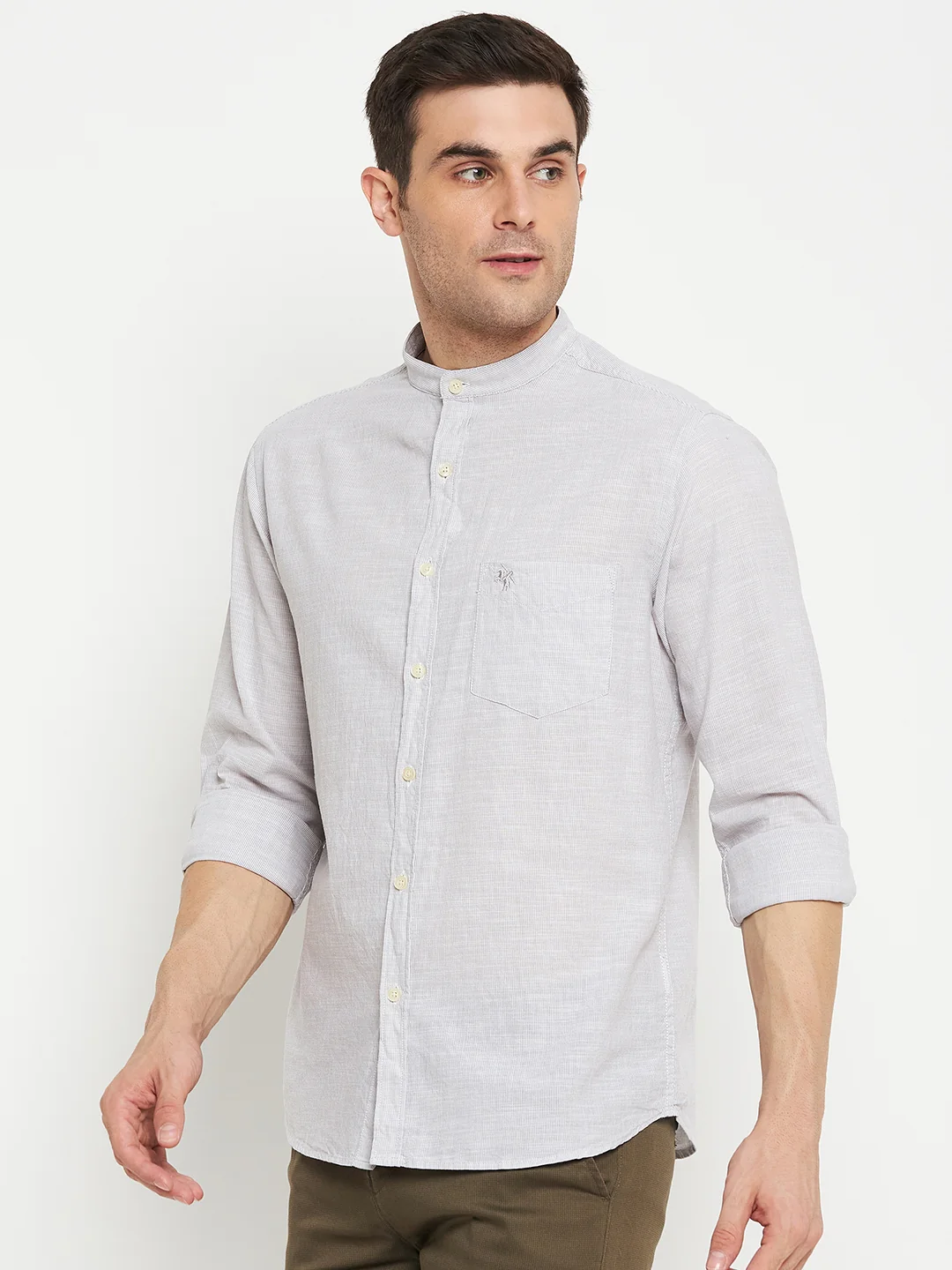 Casual Shirt for Men | Breathable & Soft with Color Fastness Regular Fit Spread Collar Neck Cotton Fabric Striped Pattern - Image 3