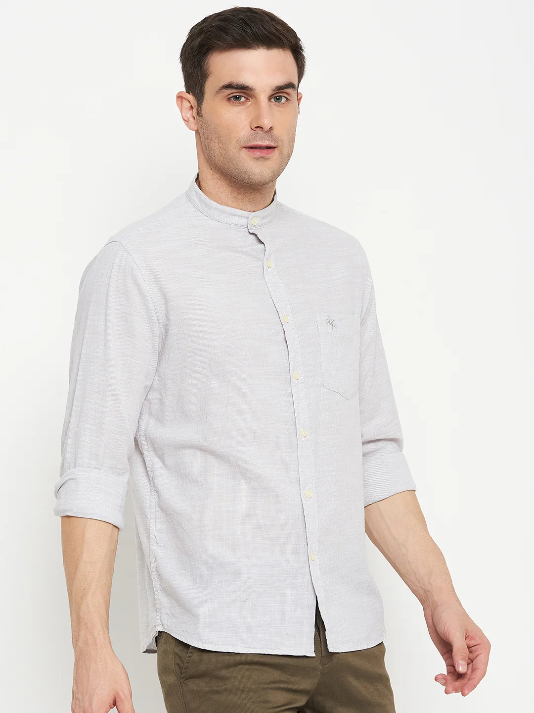 Casual Shirt for Men | Breathable & Soft with Color Fastness Regular Fit Spread Collar Neck Cotton Fabric Striped Pattern - Image 4