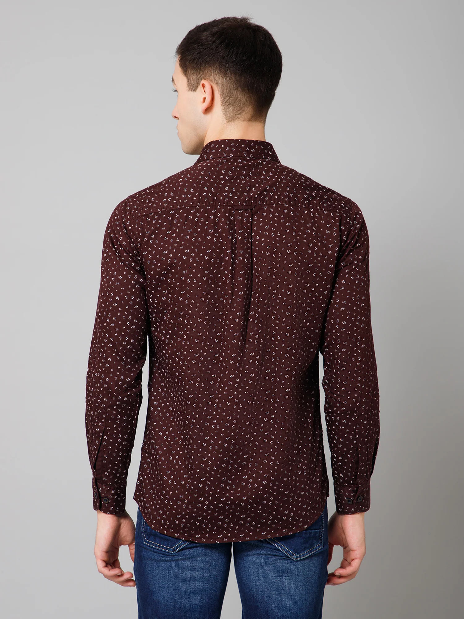 Casual Shirt for Men | Breathable & Soft with Color Fastness Regular Fit Spread Collar Neck Cotton Fabric Printed Pattern - Image 4
