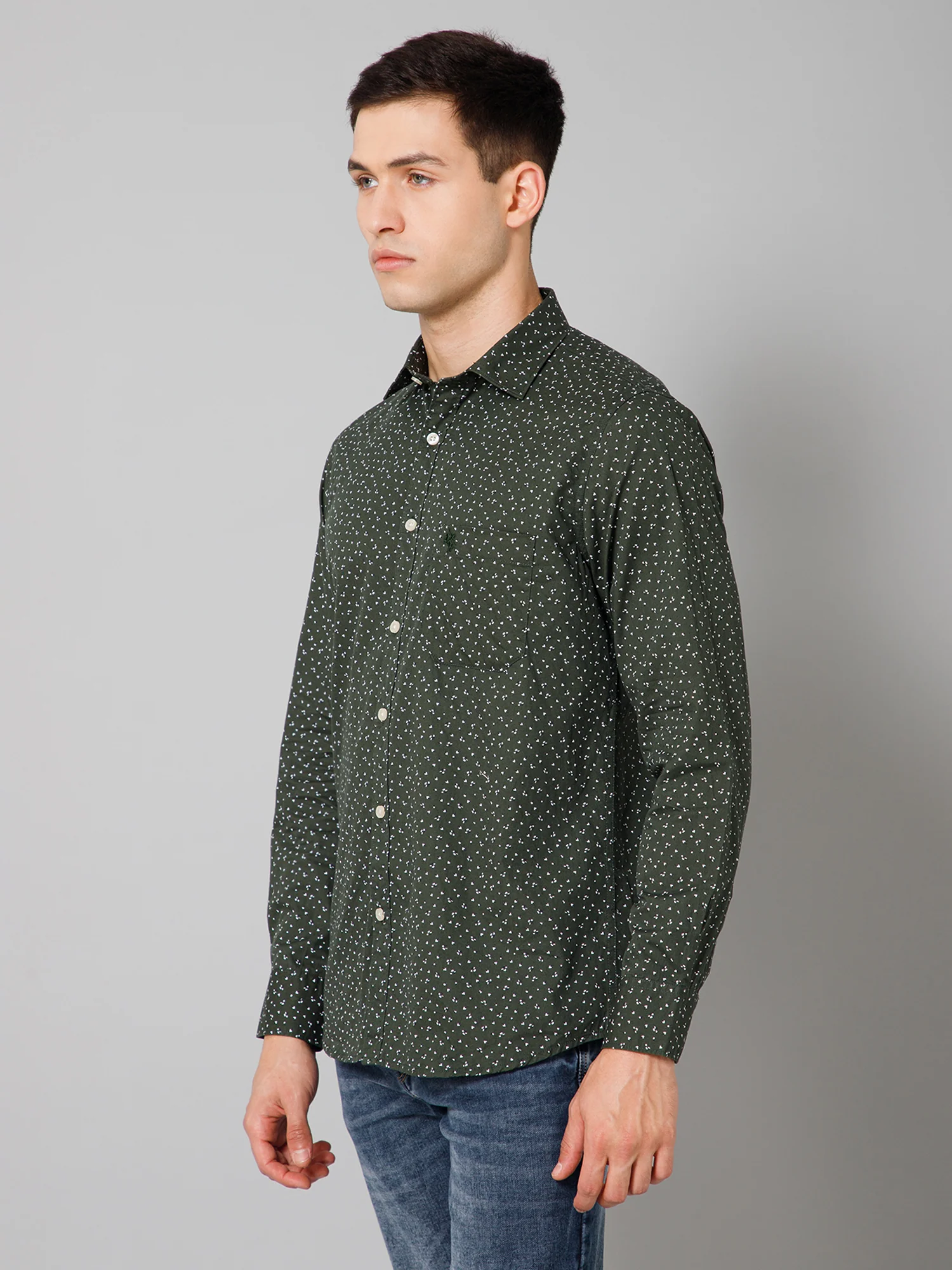 Casual Shirt for Men | Breathable & Soft with Color Fastness Regular Fit Spread Collar Neck Cotton Fabric Printed Pattern - Image 2