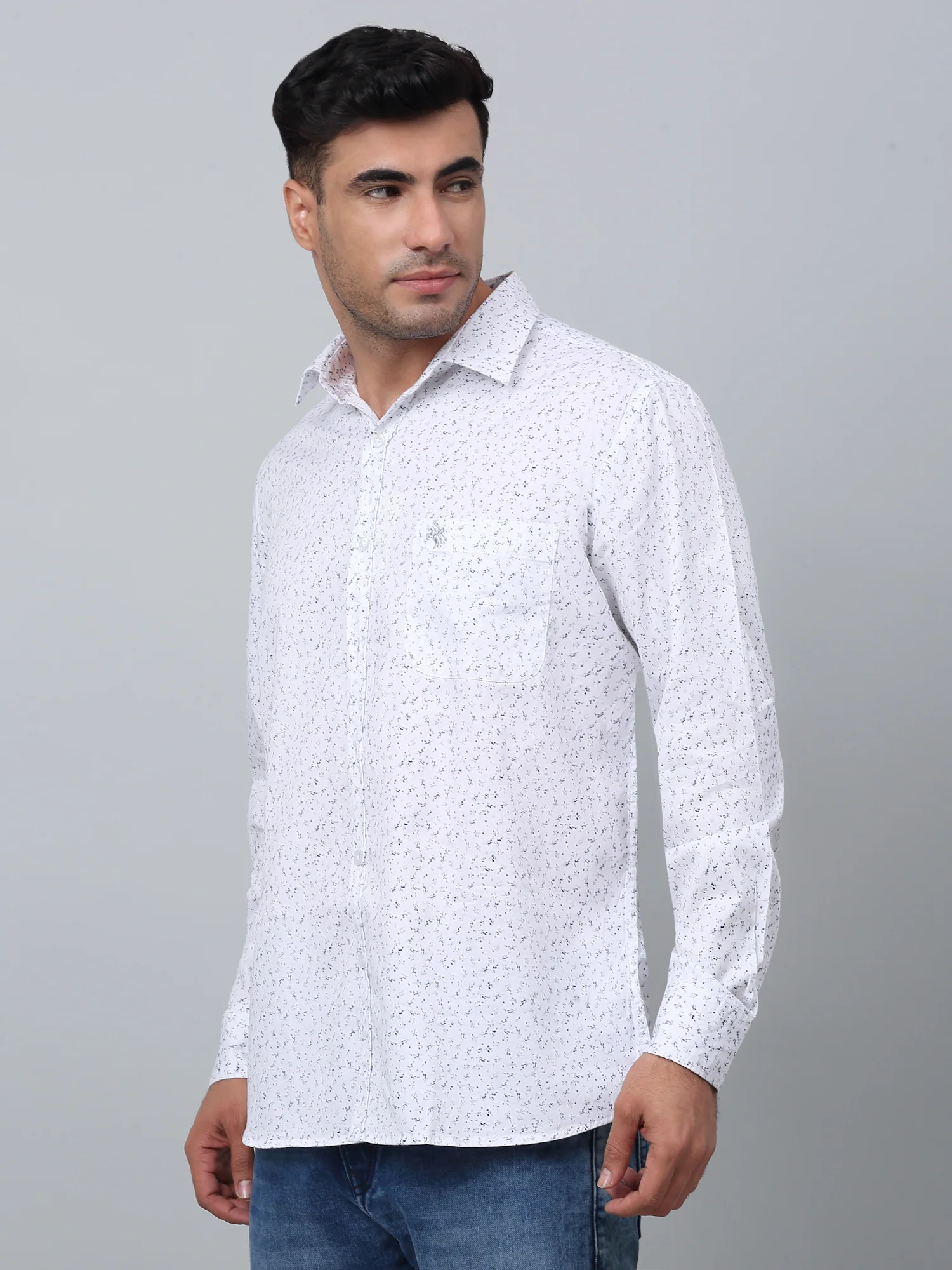 Casual Shirt for Men | Breathable & Soft with Color Fastness Regular Fit Spread Collar Neck Cotton Fabric Printed Pattern - Image 2