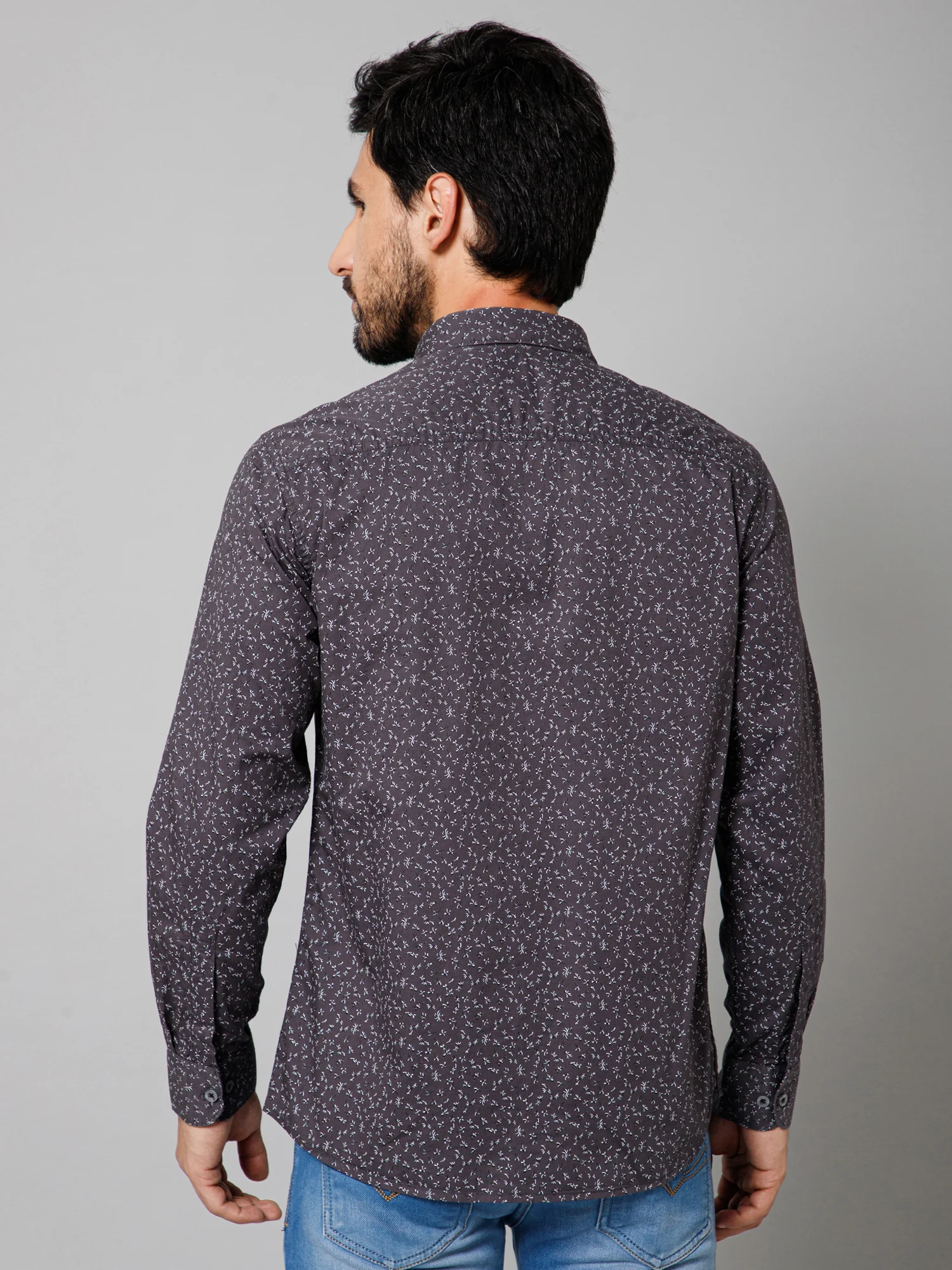 Casual Shirt for Men | Breathable & Soft with Color Fastness Regular Fit Spread Collar Neck Cotton Fabric Printed Pattern - Image 4