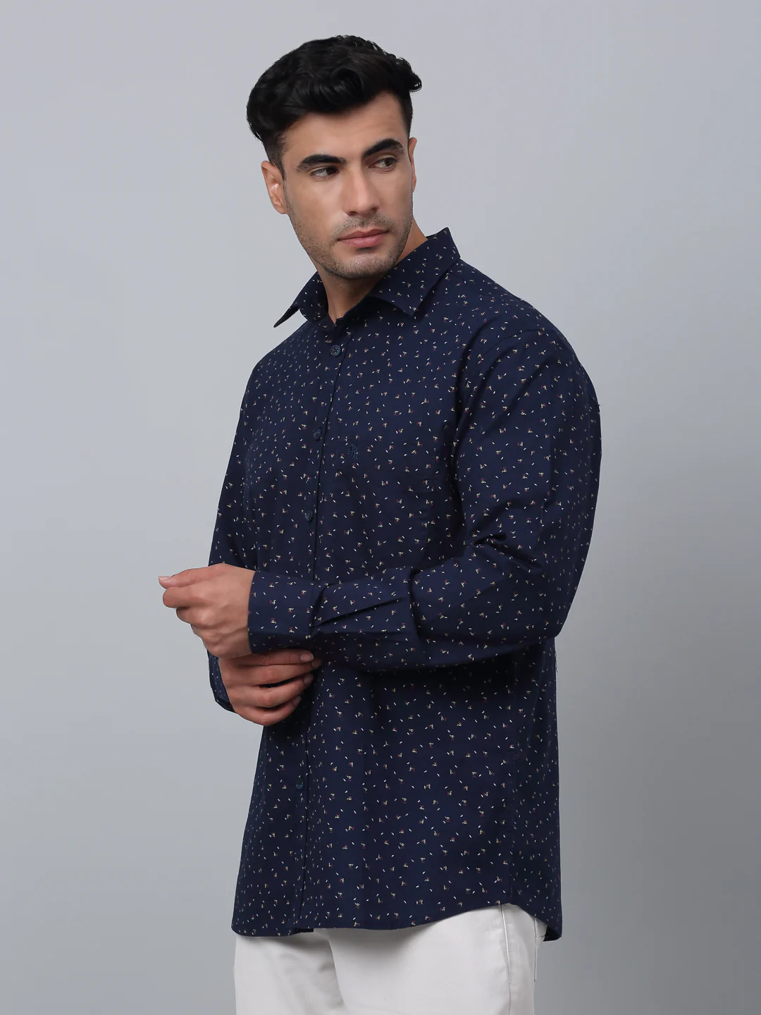 Casual Shirt for Men | Breathable & Soft with Color Fastness Regular Fit Spread Collar Neck Cotton Fabric Printed Pattern - Image 2