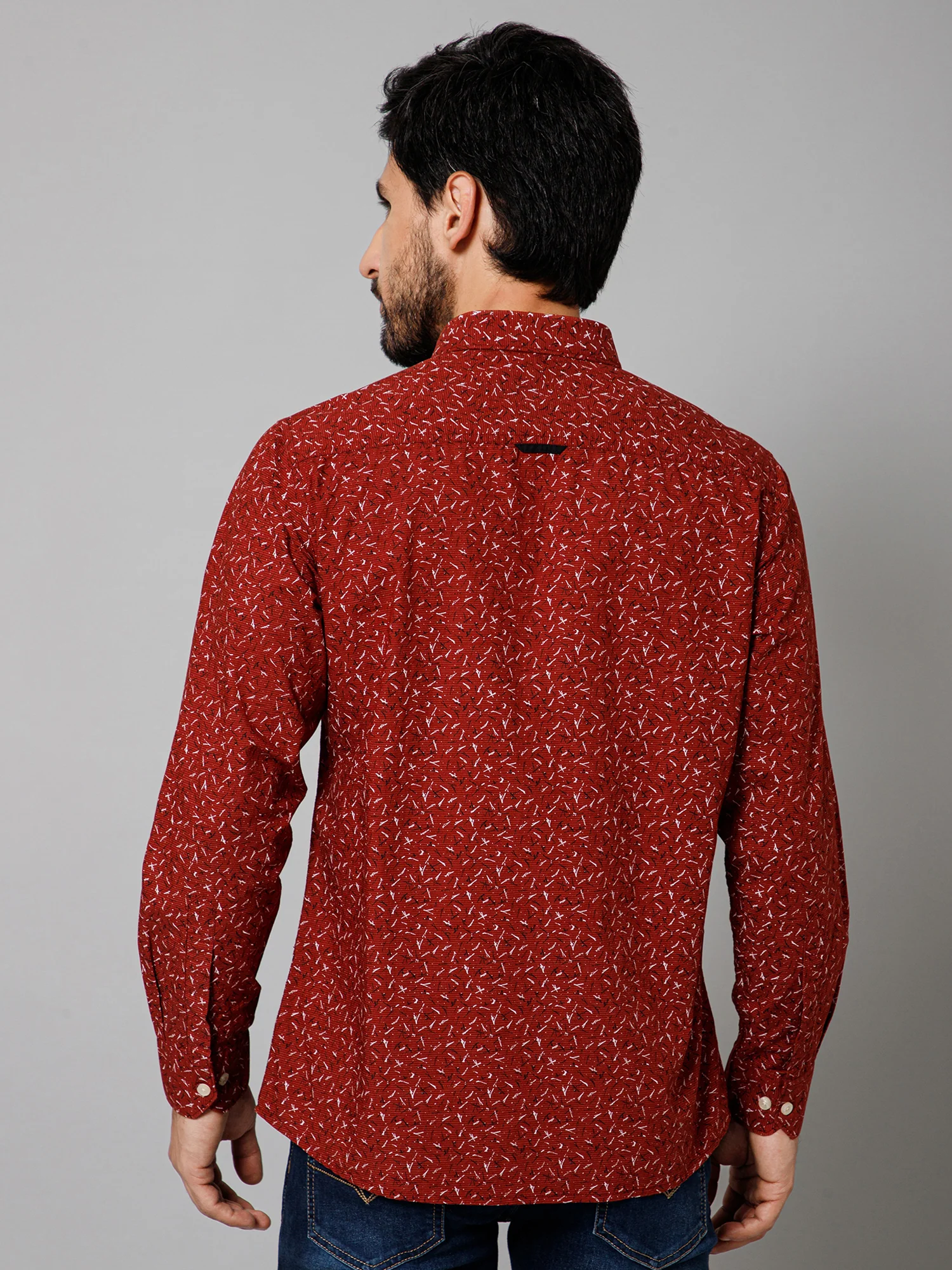 Casual Shirt for Men | Breathable & Soft with Color Fastness Regular Fit Spread Collar Neck Cotton Fabric Printed Pattern - Image 4