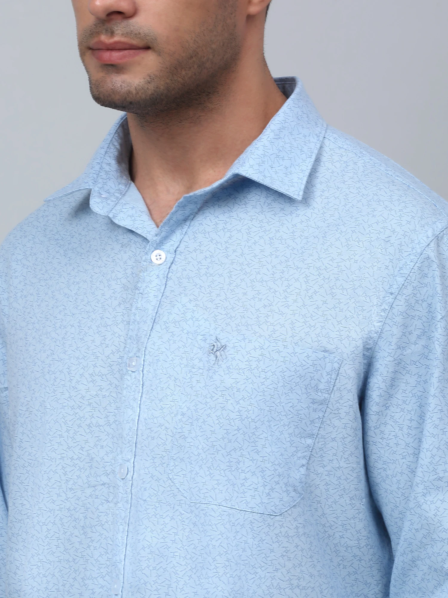 Casual Shirt for Men | Breathable & Soft with Color Fastness Regular Fit Spread Collar Neck Cotton Fabric Printed Pattern - Image 4
