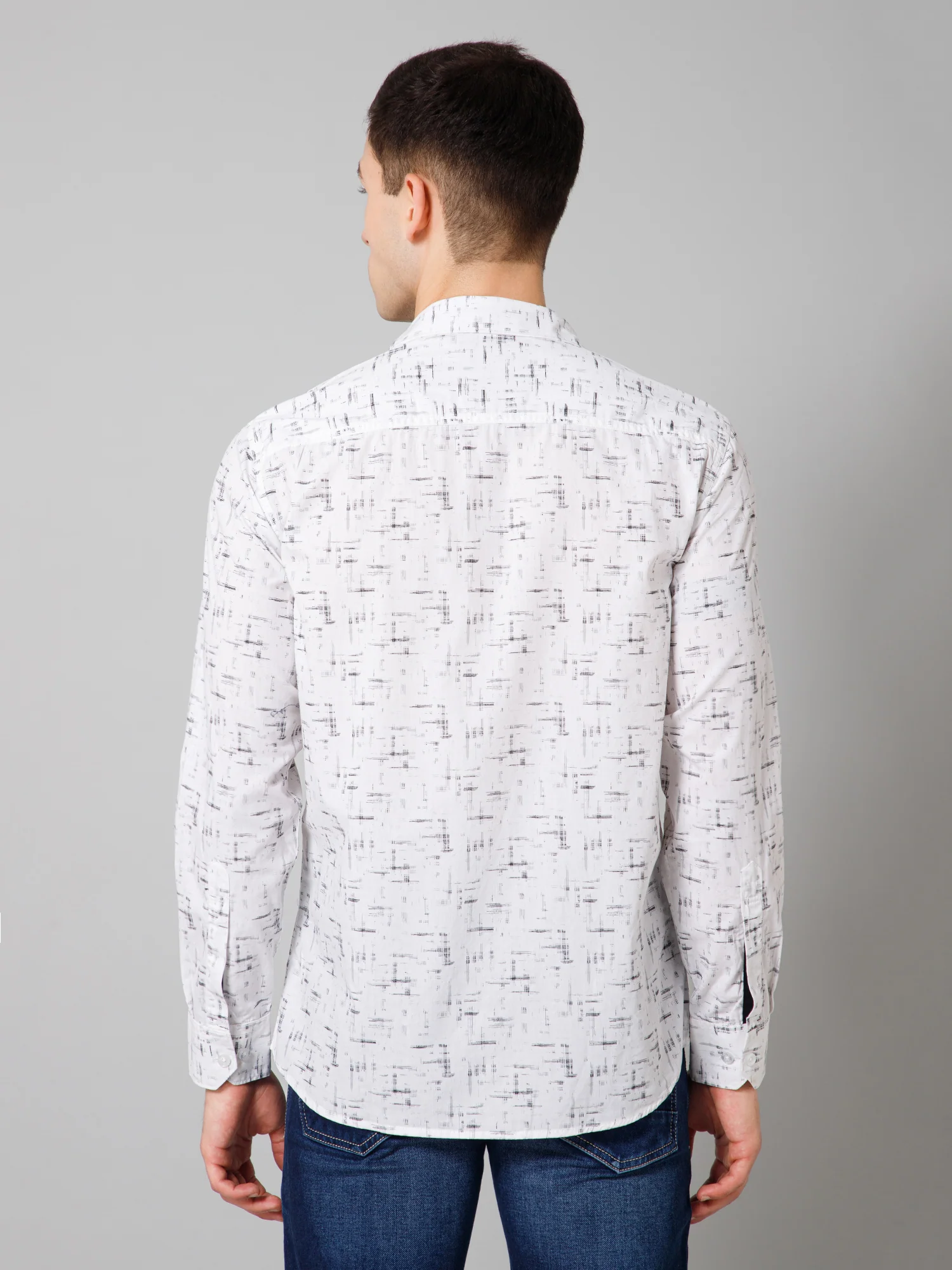 Casual Shirt for Men | Breathable & Soft with Color Fastness Regular Fit Spread Collar Neck Cotton Fabric Printed Pattern - Image 4
