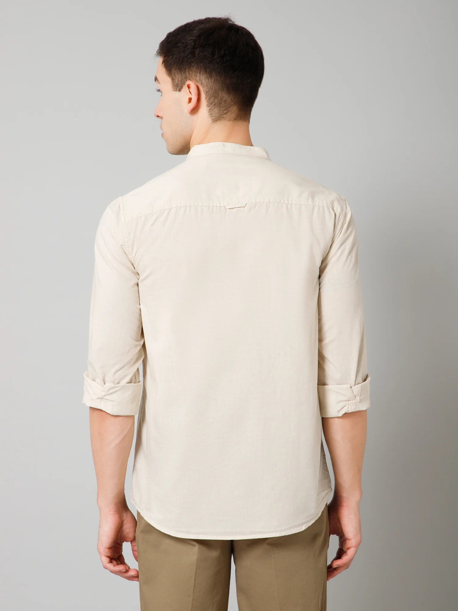 Casual Shirt for Men | Breathable & Soft with Color Fastness Regular Fit Spread Collar Neck Cotton Fabric Solid Pattern - Image 4