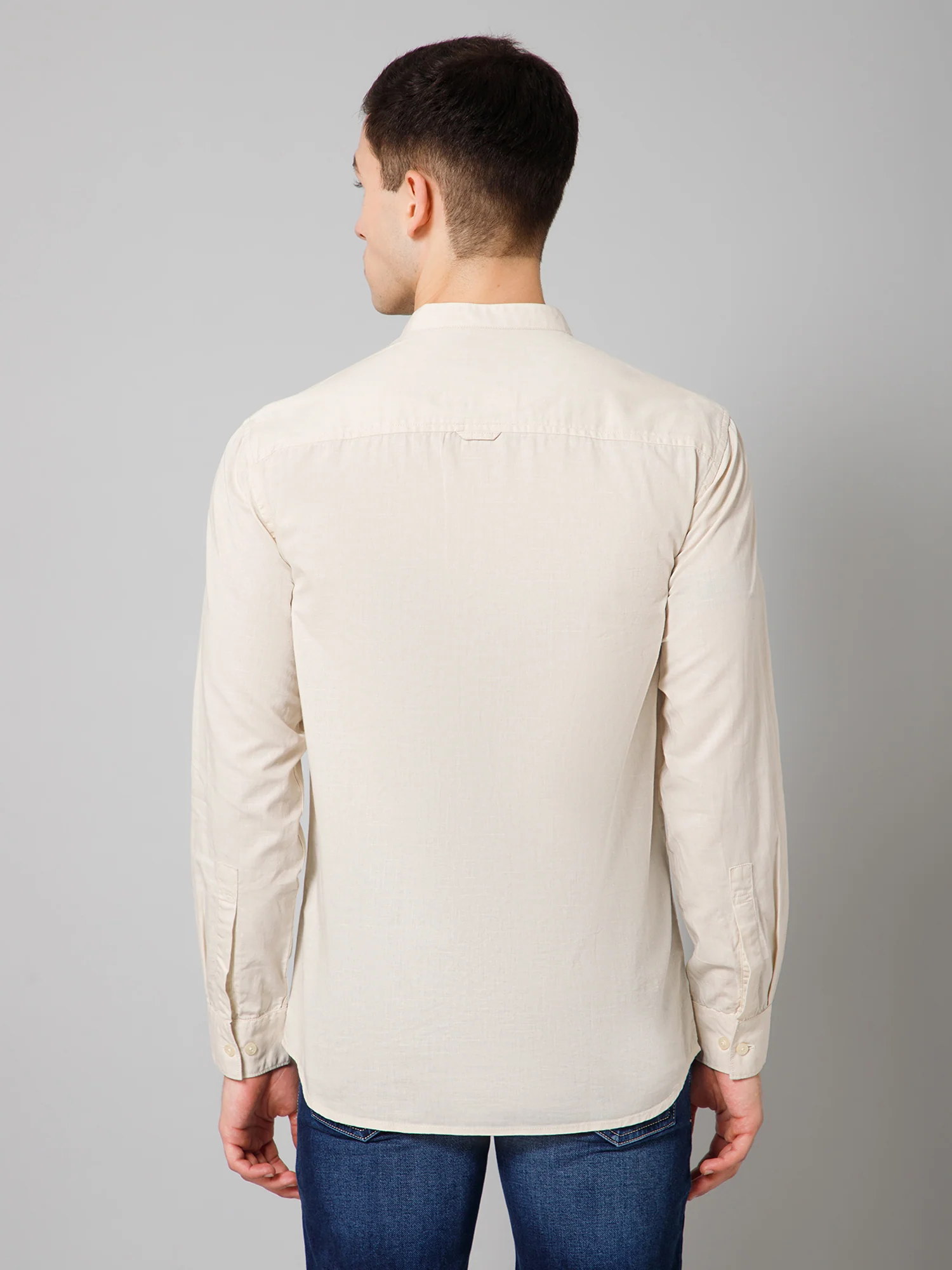 Casual Shirt for Men | Breathable & Soft with Color Fastness Regular Fit Spread Collar Neck Cotton Fabric Solid Pattern - Image 4