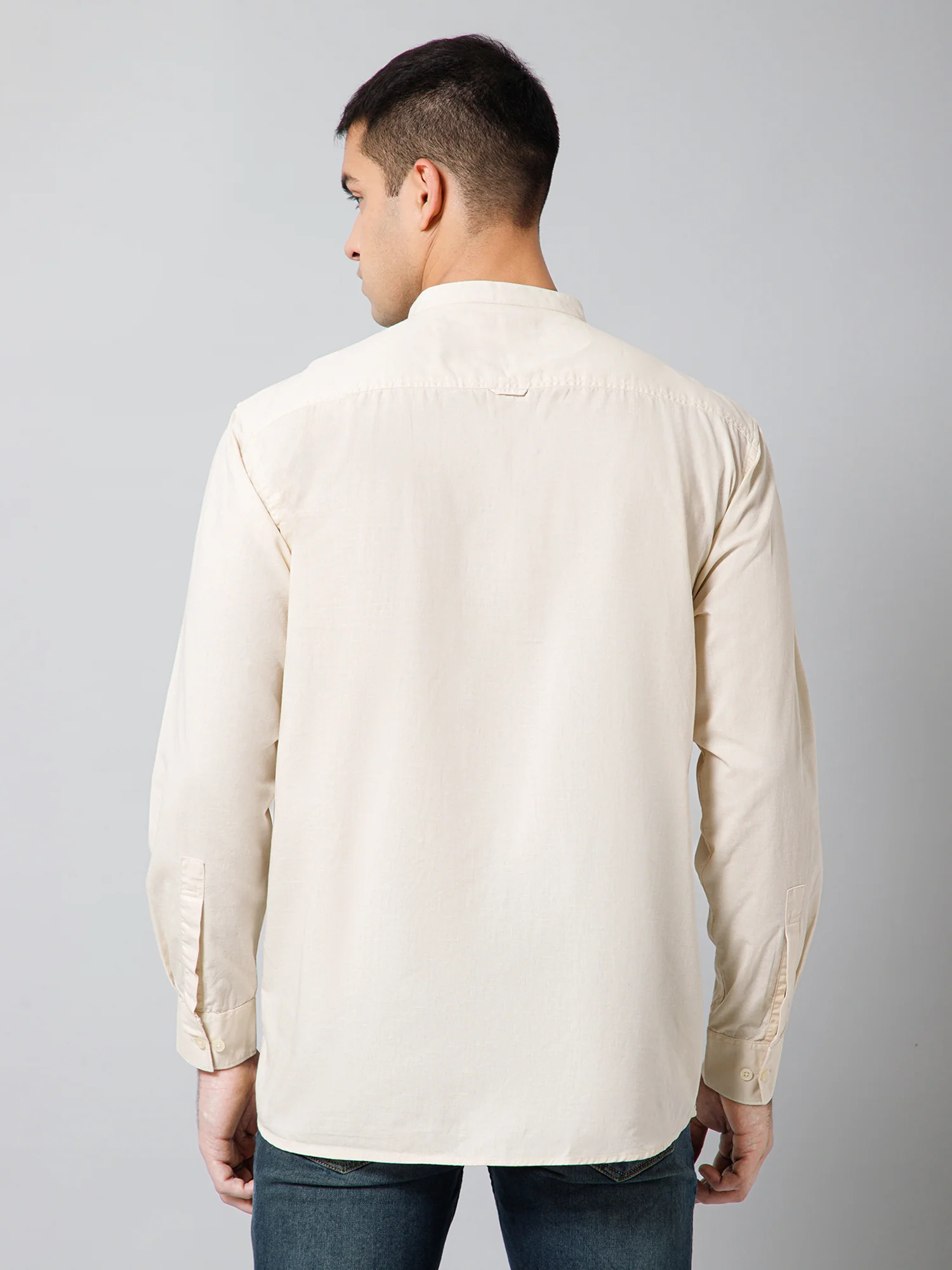 Casual Shirt for Men | Breathable & Soft with Color Fastness Regular Fit Spread Collar Neck Cotton Fabric Solid Pattern - Image 4
