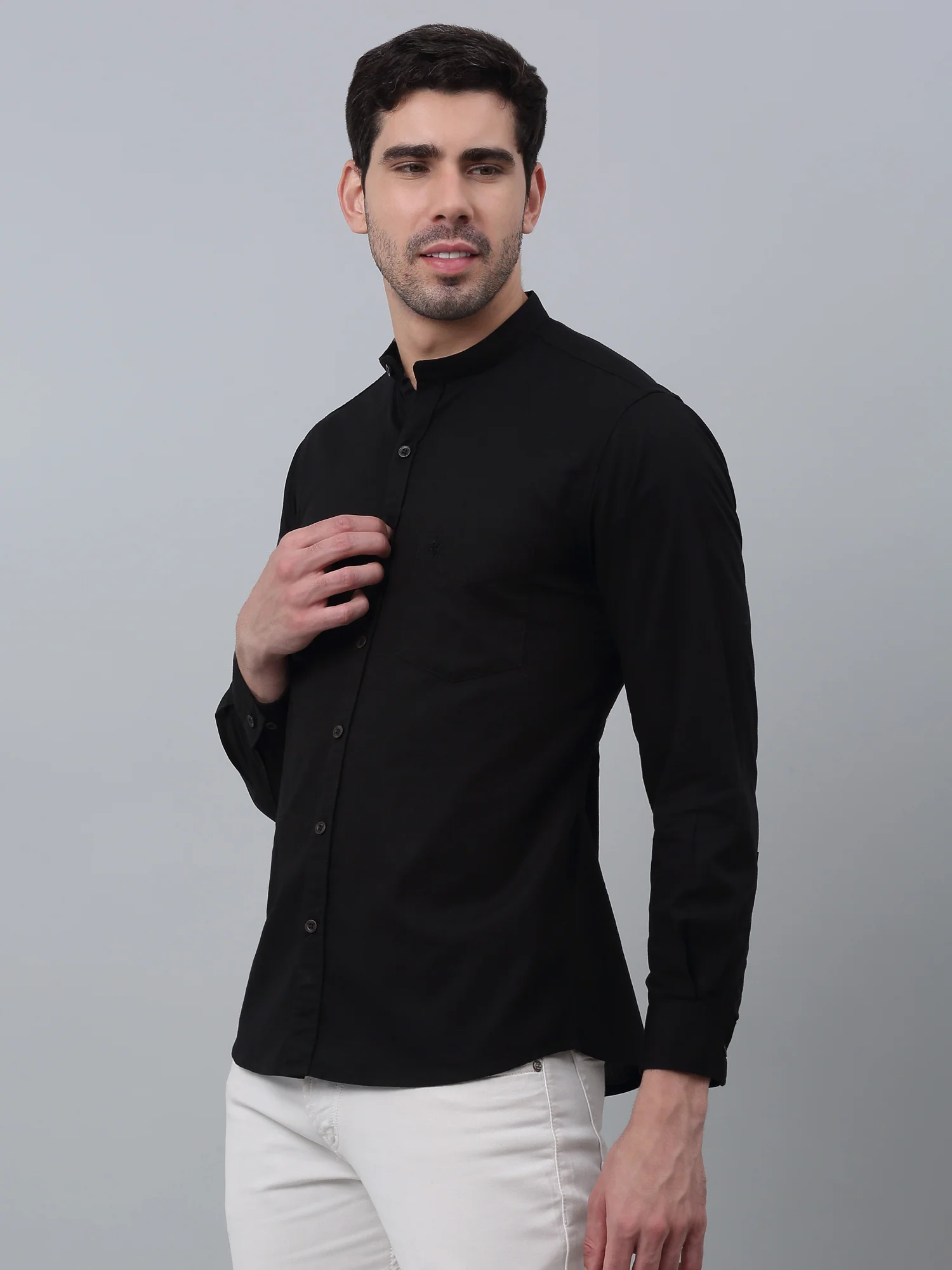 Casual Shirt for Men | Breathable & Soft with Color Fastness Regular Fit Spread Collar Neck Cotton Fabric Solid Pattern - Image 2