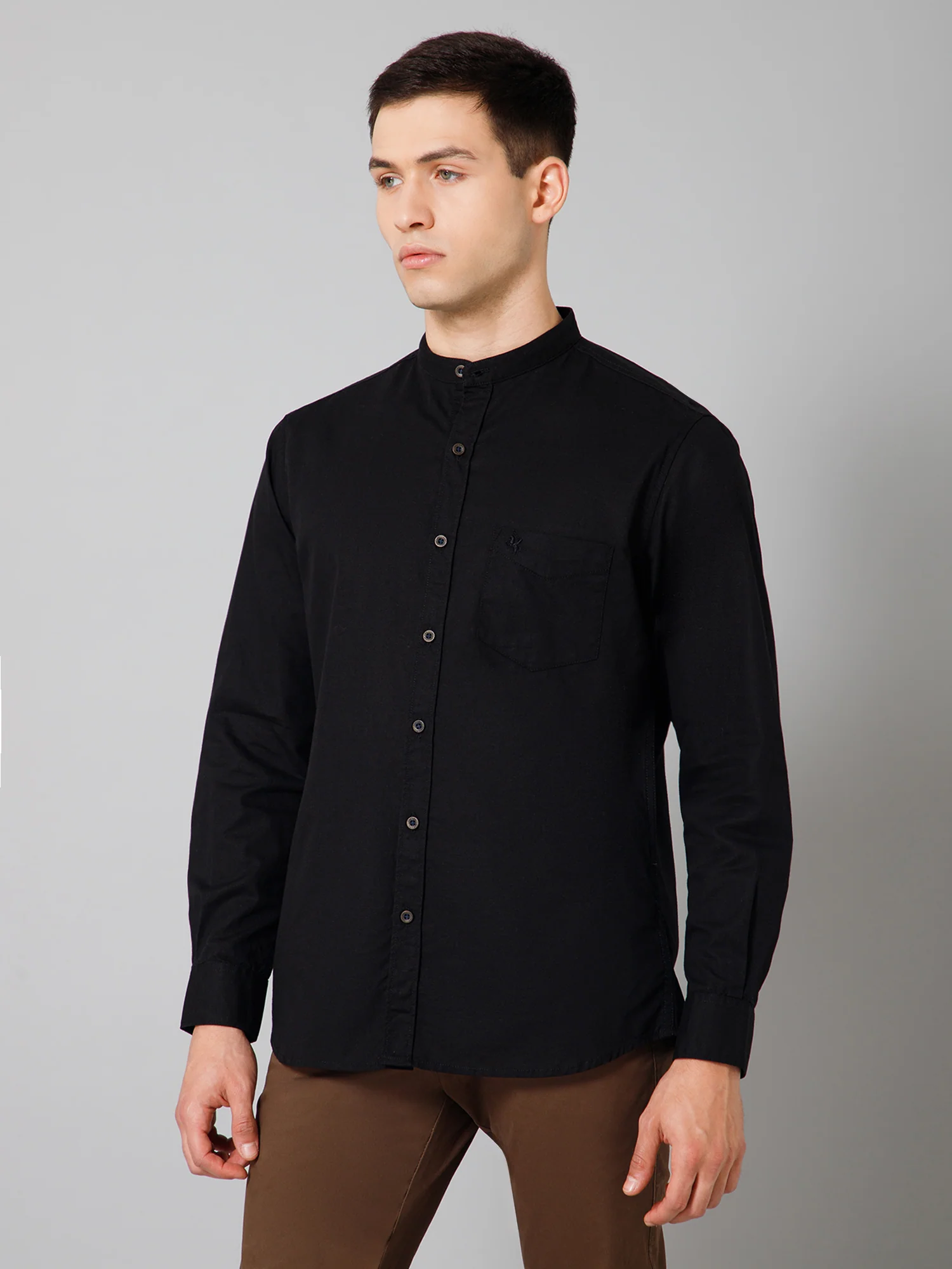Casual Shirt for Men | Breathable & Soft with Color Fastness Regular Fit Spread Collar Neck Cotton Fabric Solid Pattern - Image 2