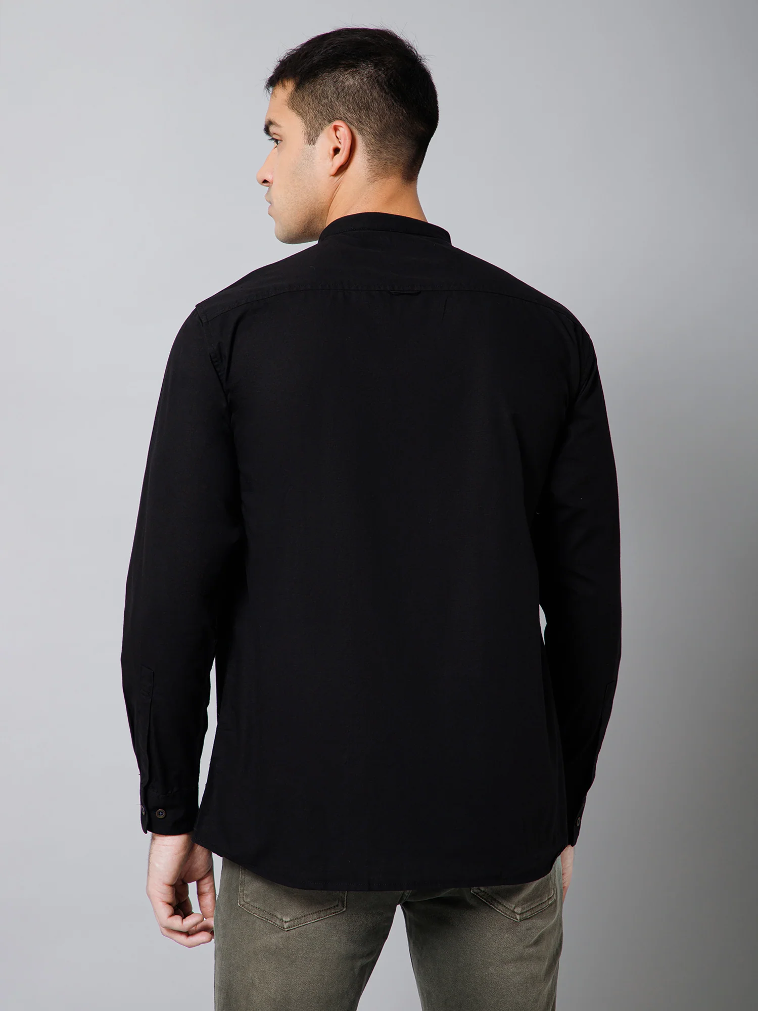 Casual Shirt for Men | Breathable & Soft with Color Fastness Regular Fit Spread Collar Neck Cotton Fabric Solid Pattern - Image 4