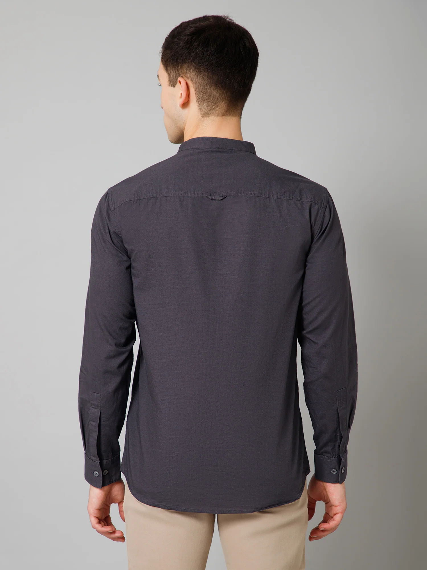 Casual Shirt for Men | Breathable & Soft with Color Fastness Regular Fit Spread Collar Neck Cotton Fabric Solid Pattern - Image 4
