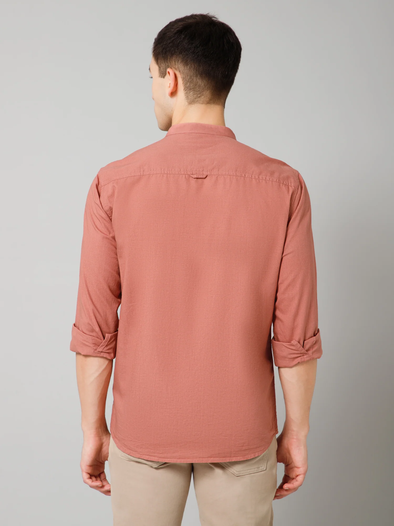 Casual Shirt for Men | Breathable & Soft with Color Fastness Regular Fit Spread Collar Neck Cotton Fabric Solid Pattern - Image 4