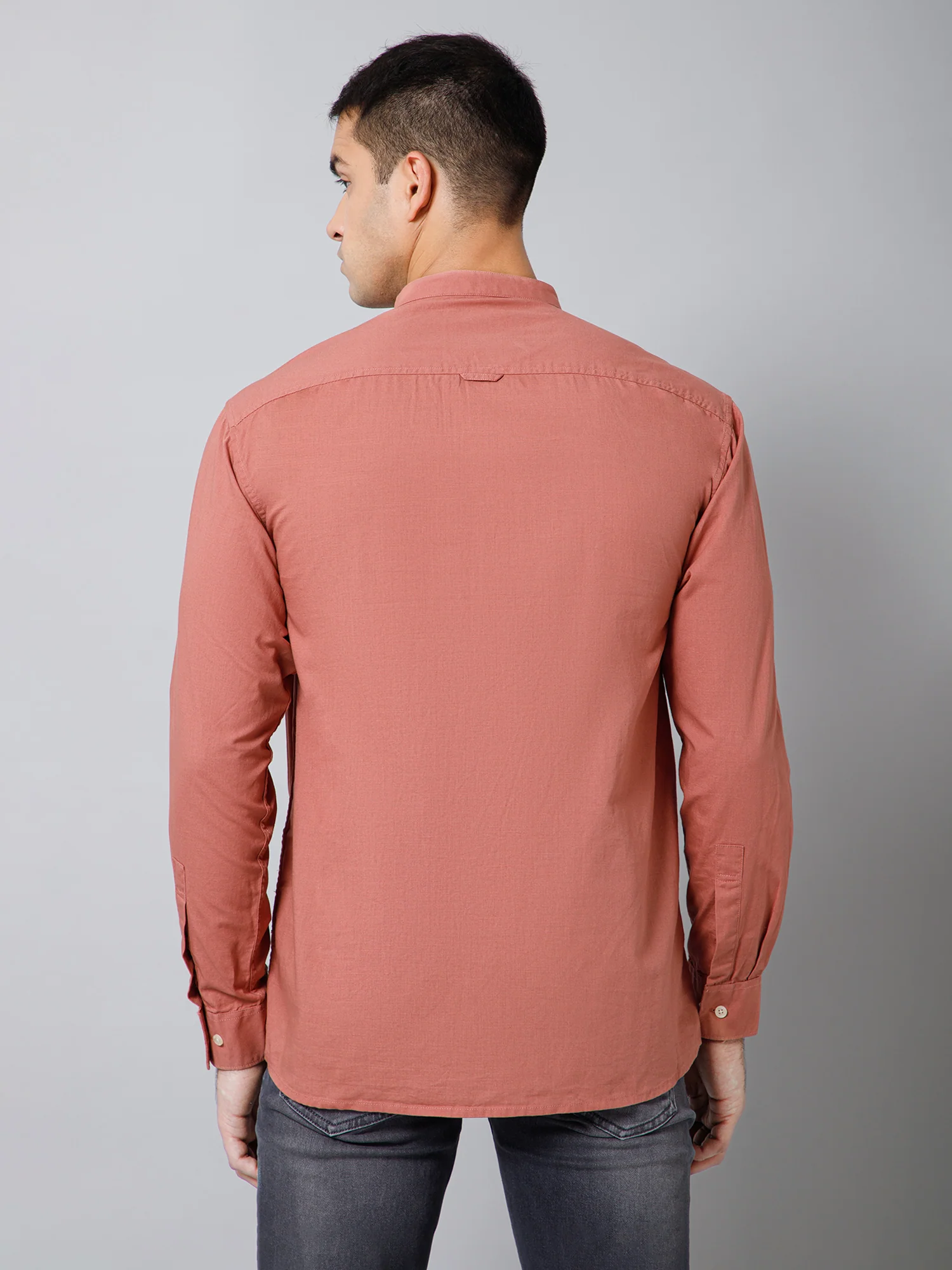 Casual Shirt for Men | Breathable & Soft with Color Fastness Regular Fit Spread Collar Neck Cotton Fabric Solid Pattern - Image 4
